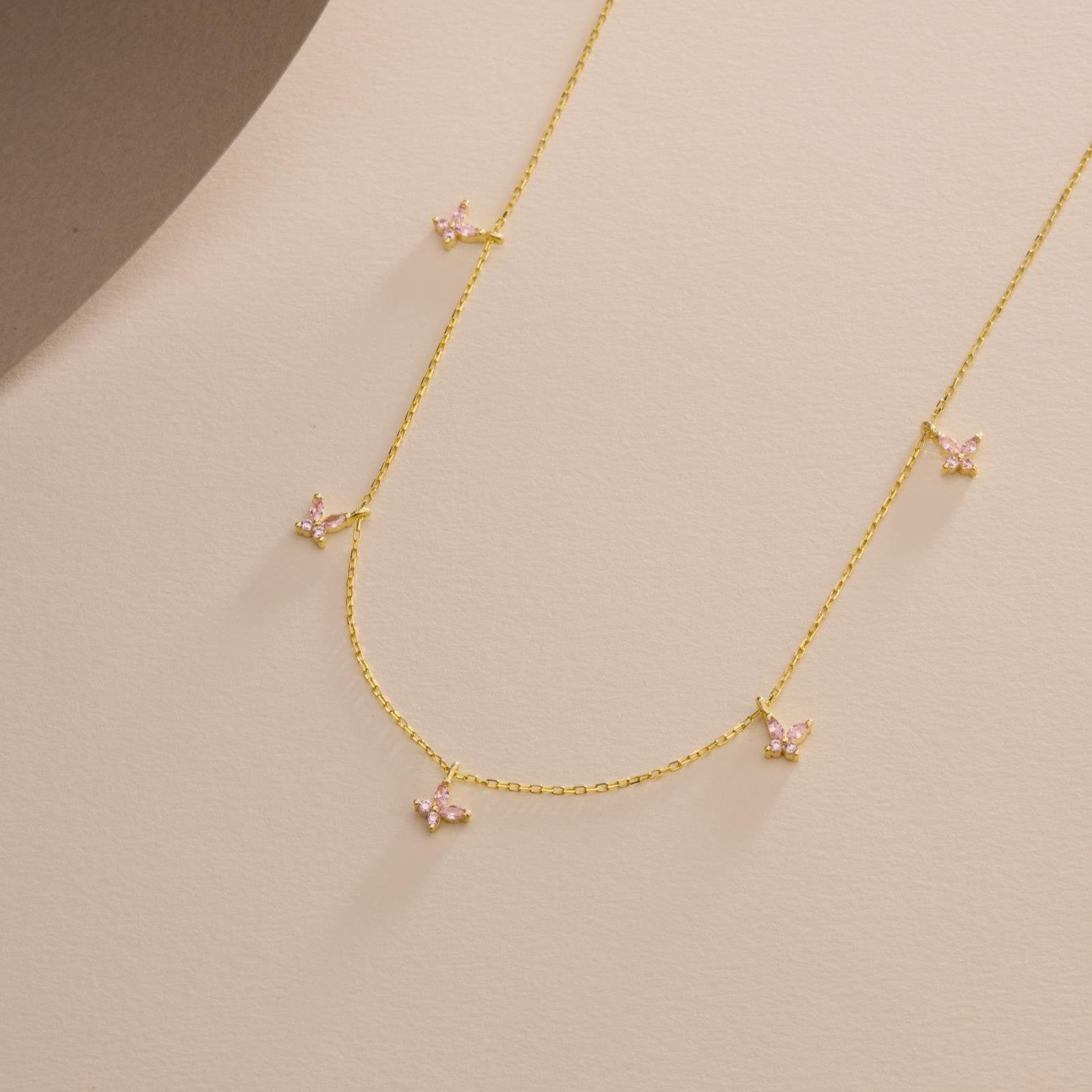 BUTTERFLY ROSE KETTE | 925 SILBER