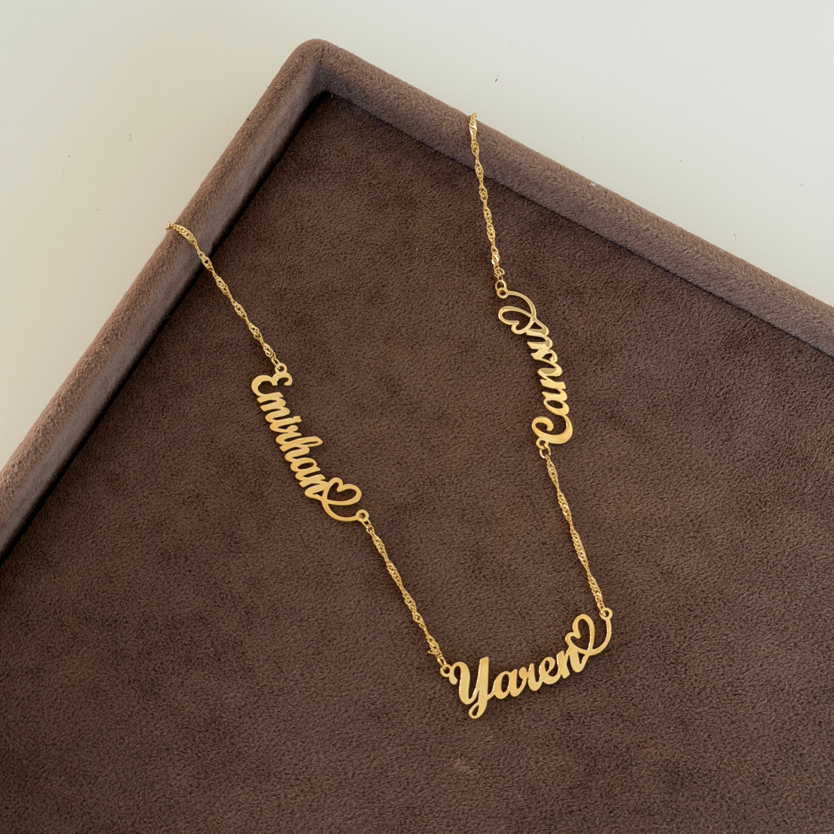 3’ER NAMENSKETTE MIT HERZ | 925 SILBER