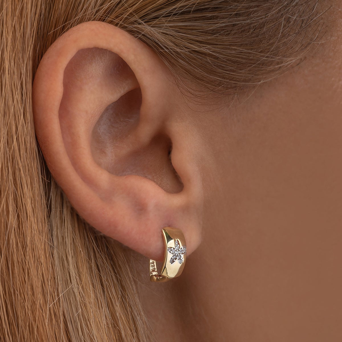 BLUMENMUSTER OHRRINGE | 14K GOLD