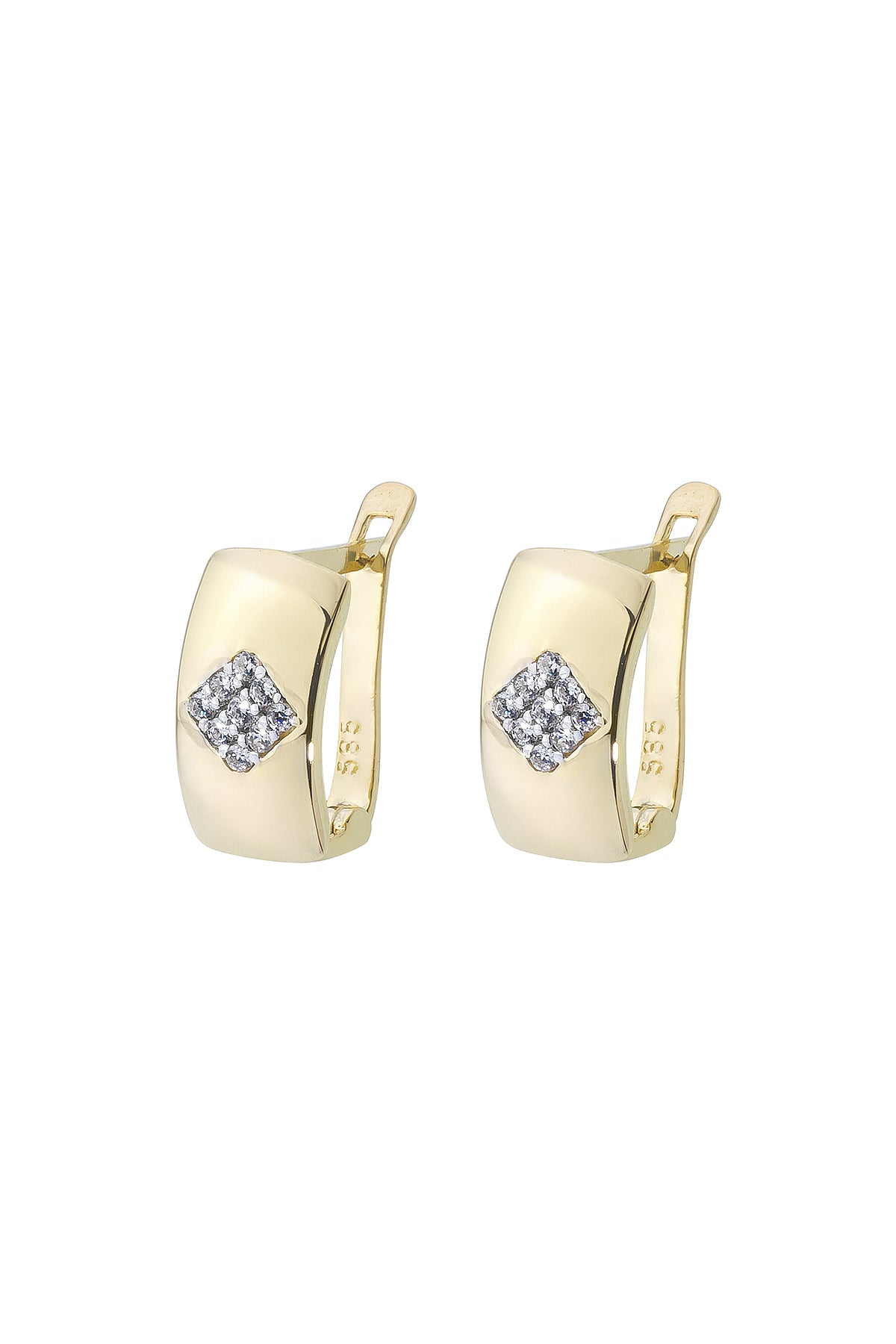 KARO-MUSTER OHRRINGE | 14K GOLD