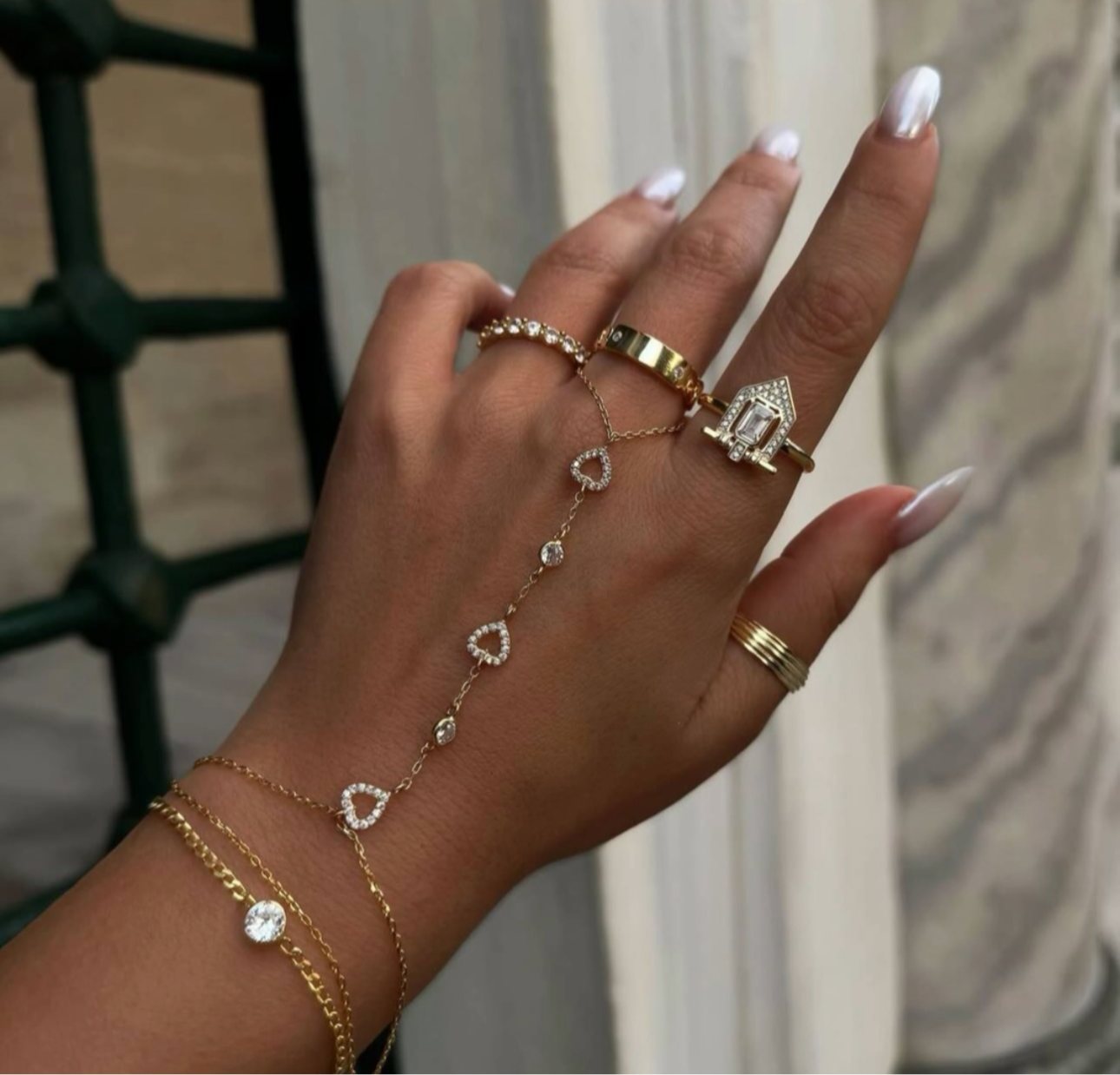 ZIRKONIA HEART HANDKETTE | 925 SILBER