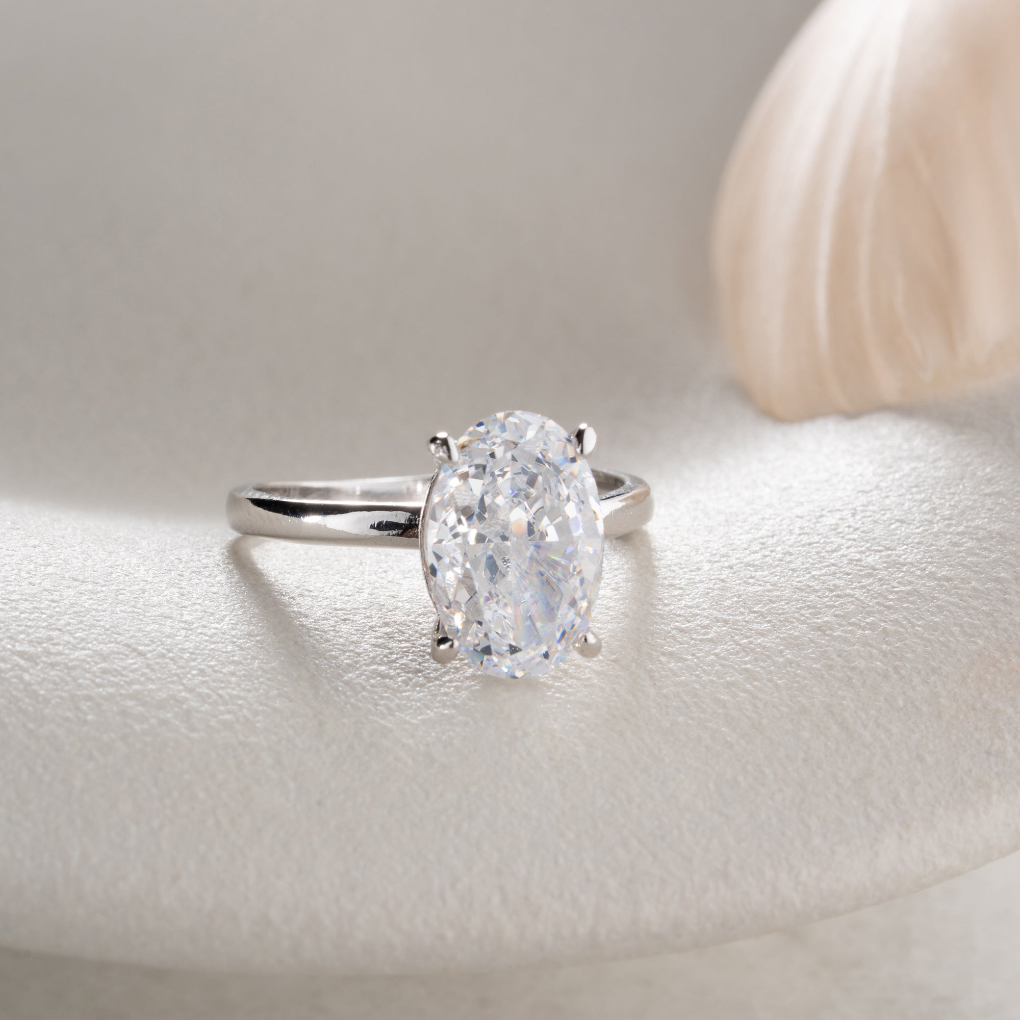 OVALER STEIN RING | 925 SILBER