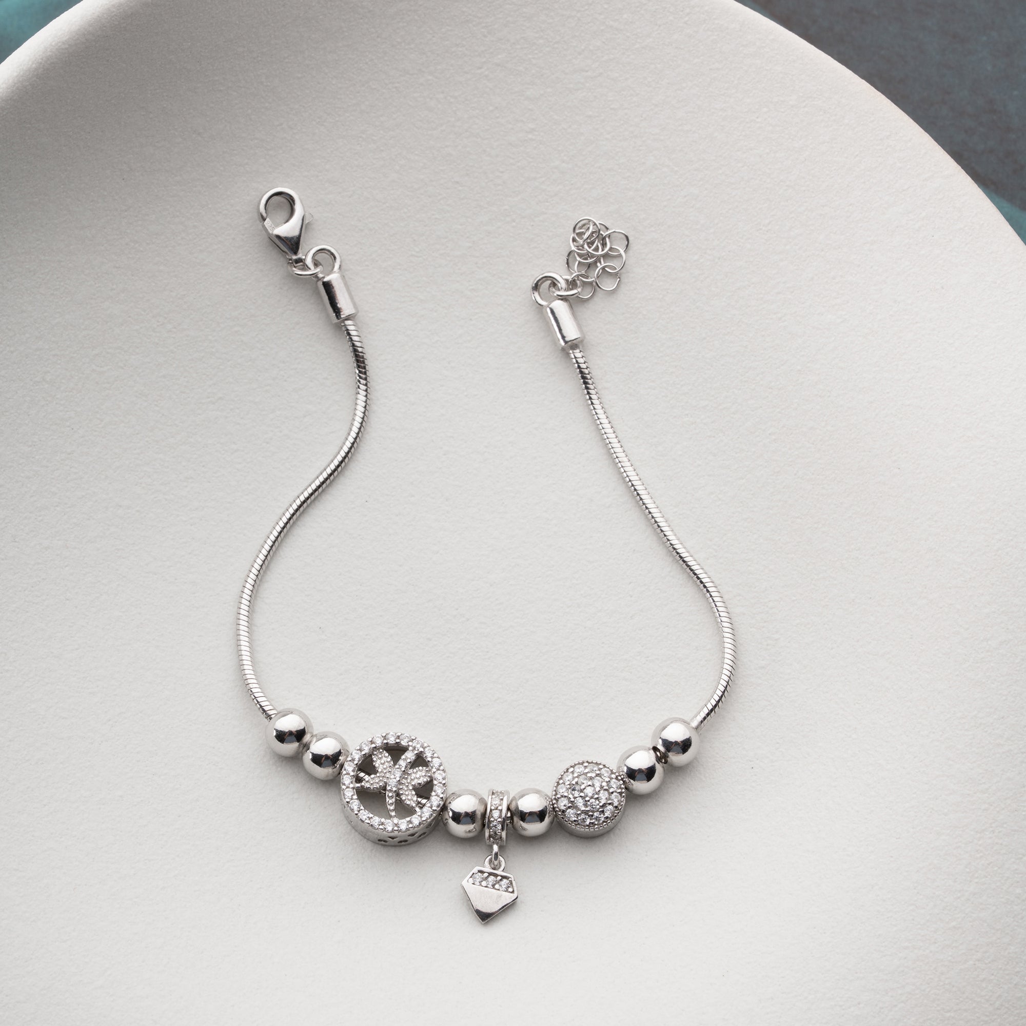 MIT GLÜCKS-CHARM ARMKETTE | 925 SILBER