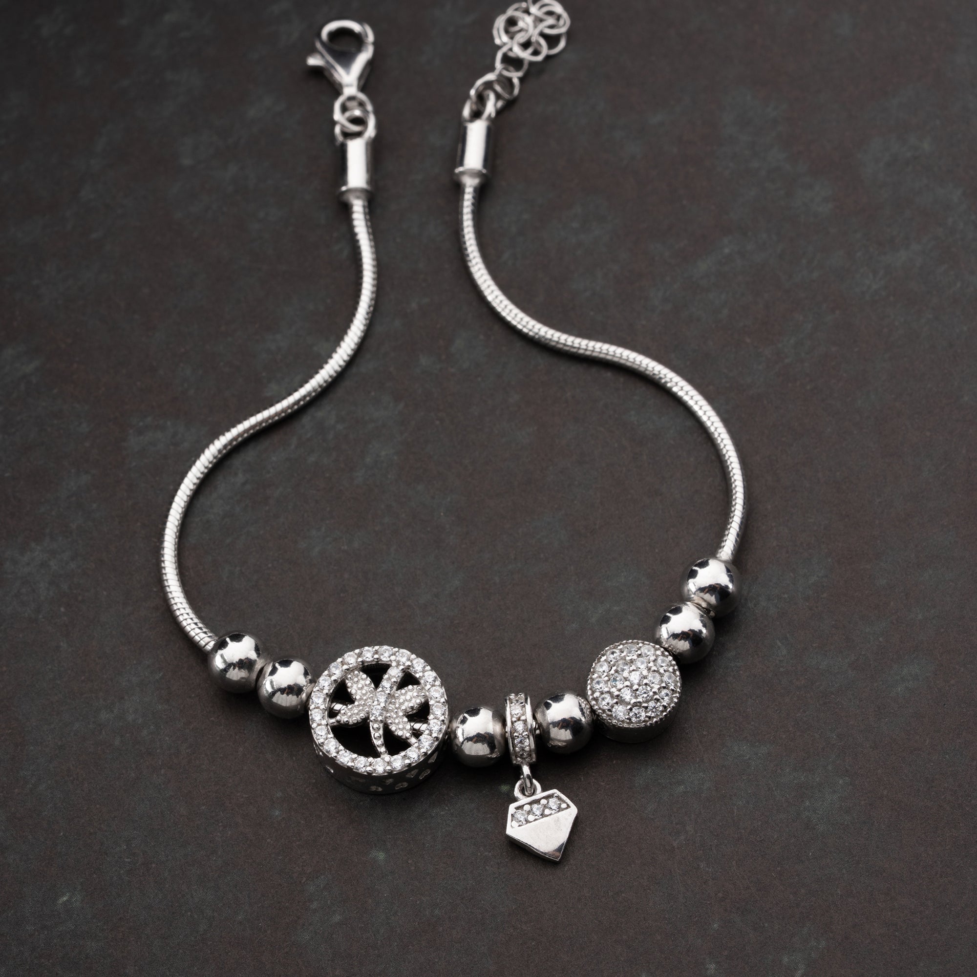 MIT GLÜCKS-CHARM ARMKETTE | 925 SILBER