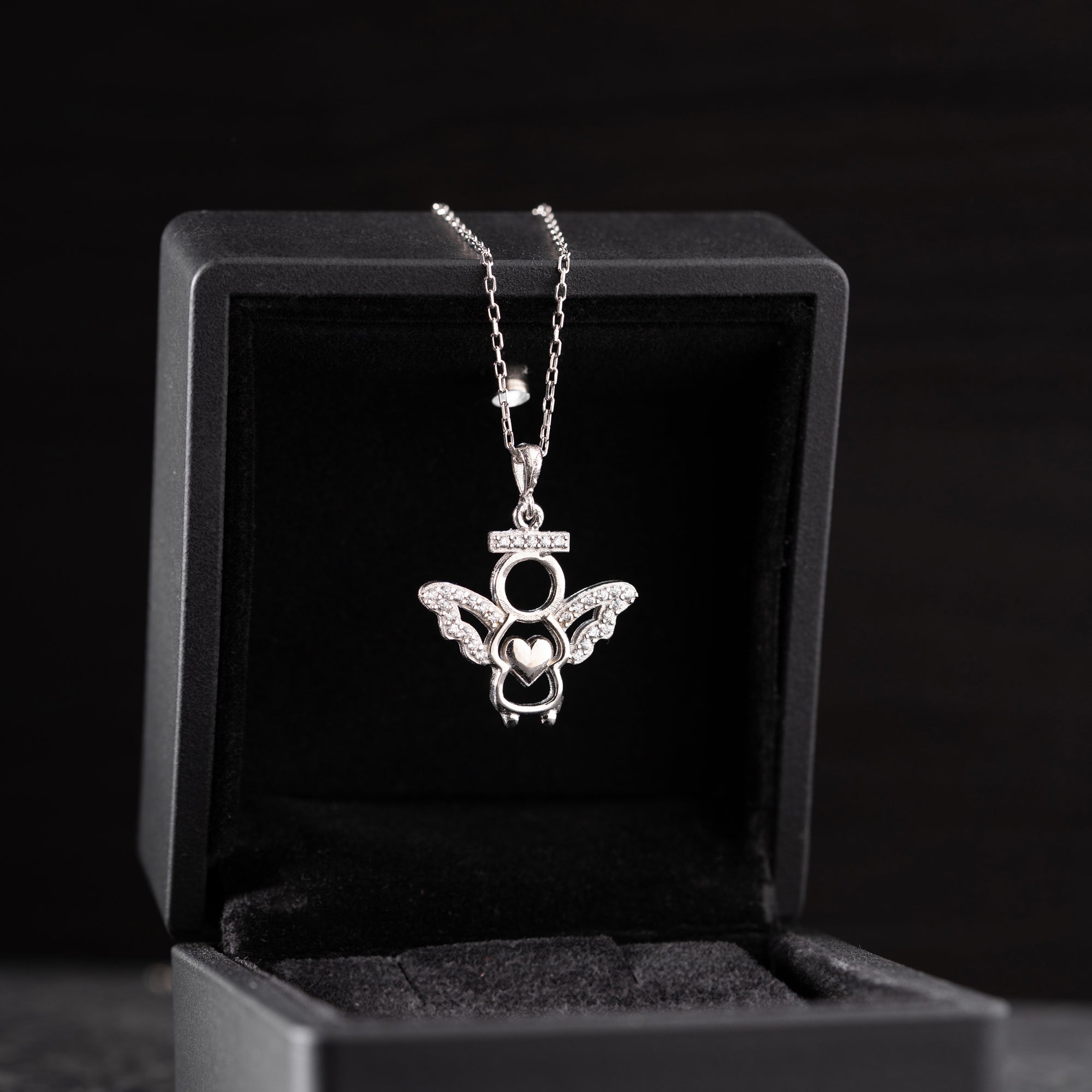 ENGEL MIT HERZ SİLBER HALSKETTE | 925 SILBER