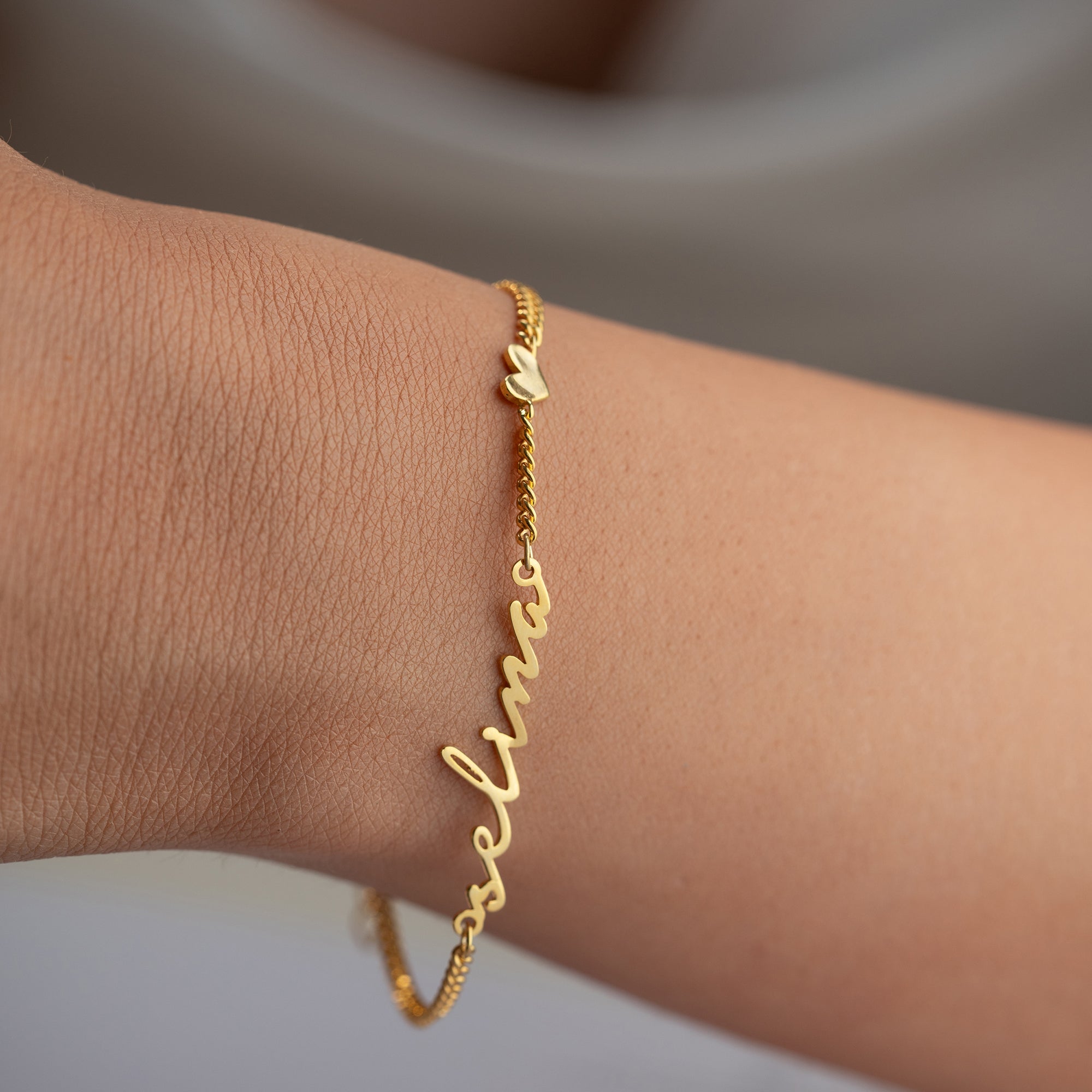 HERZ GOURMET NAMENS ARMKETTE | 925 SILBER