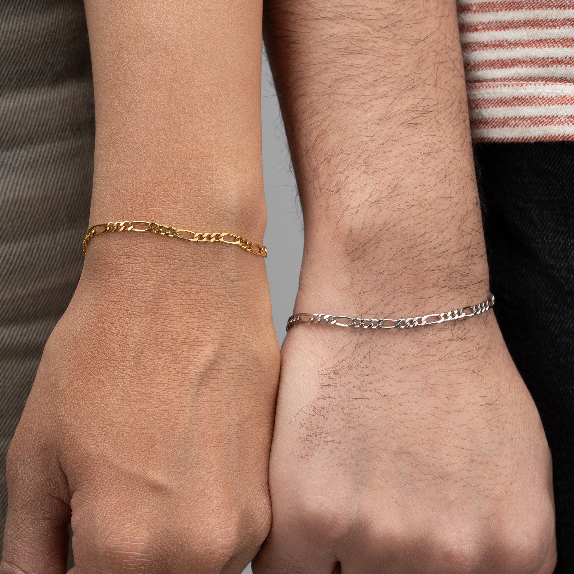 FIGORA BUCHSTABEN PAAR-ARMBÄNDER | 925 SILBER