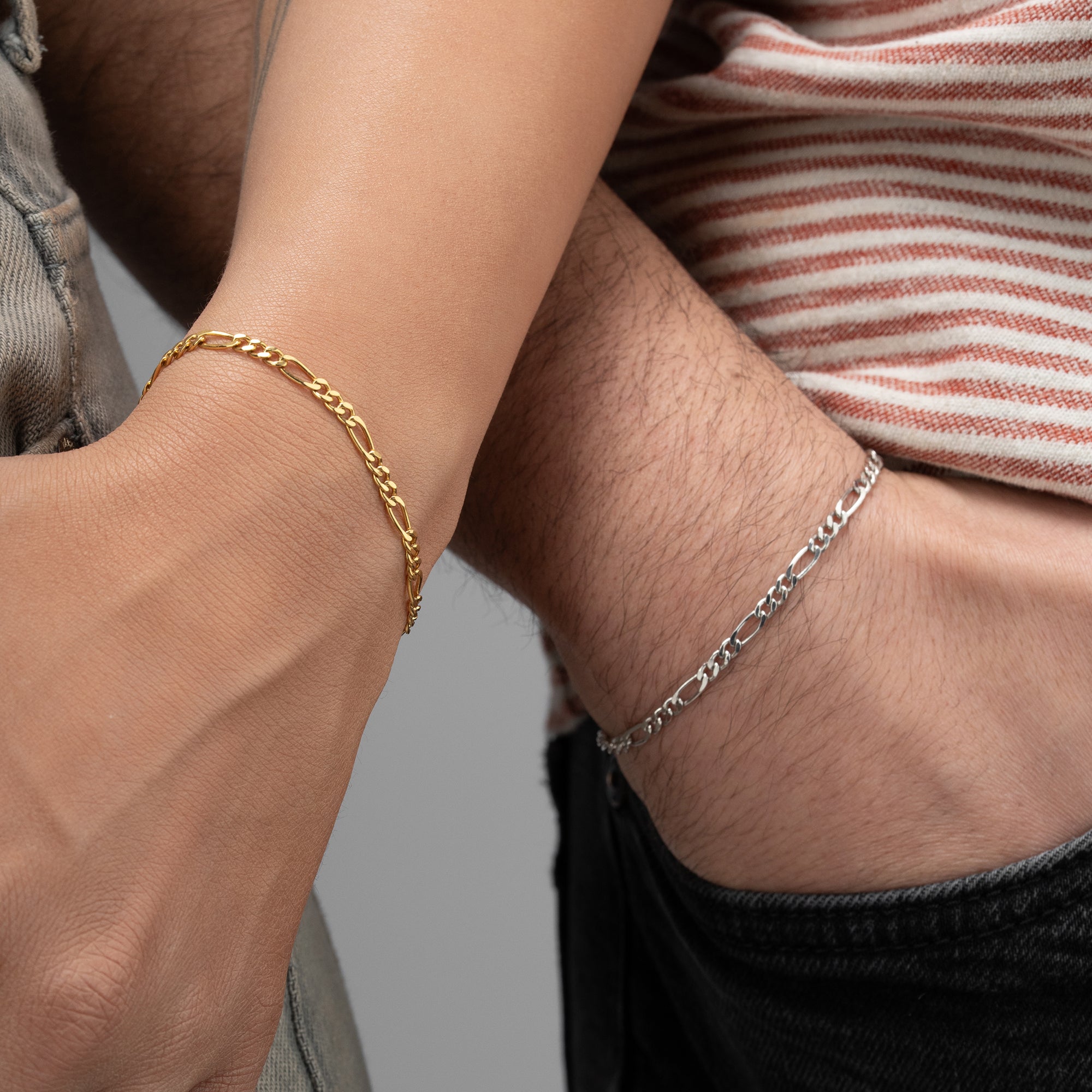 FIGORA BUCHSTABEN PAAR-ARMBÄNDER | 925 SILBER