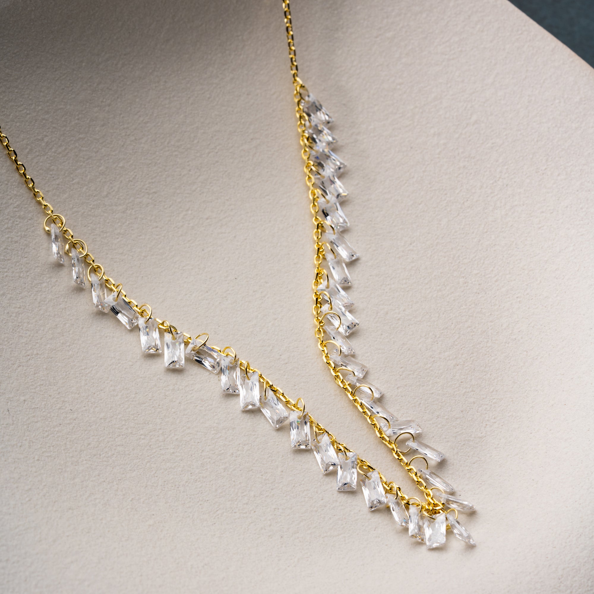 BAGUETTE DROP HALSKETTE | 925 SILBER