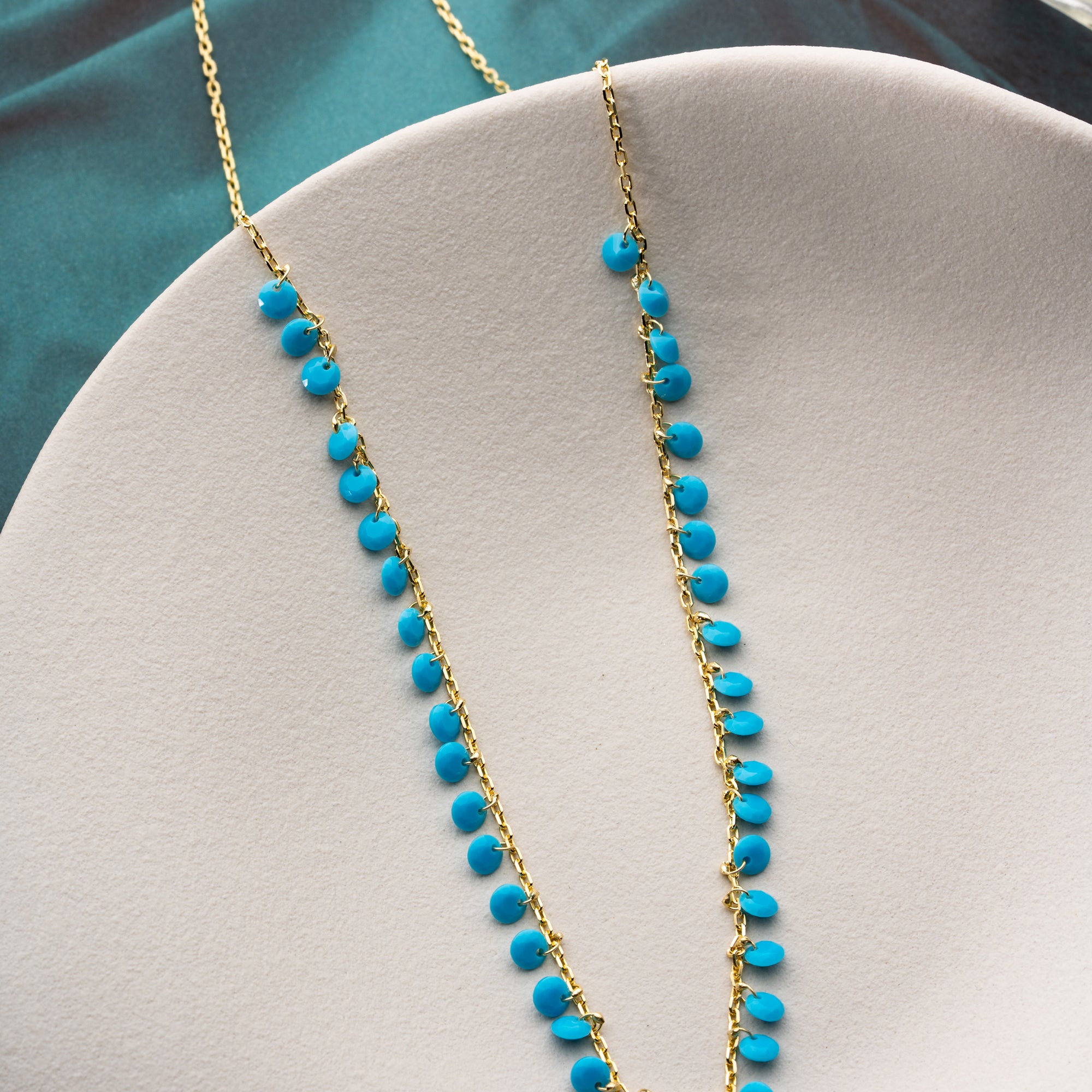 TÜRKIS DROP HALSKETTE | 925 SILBER
