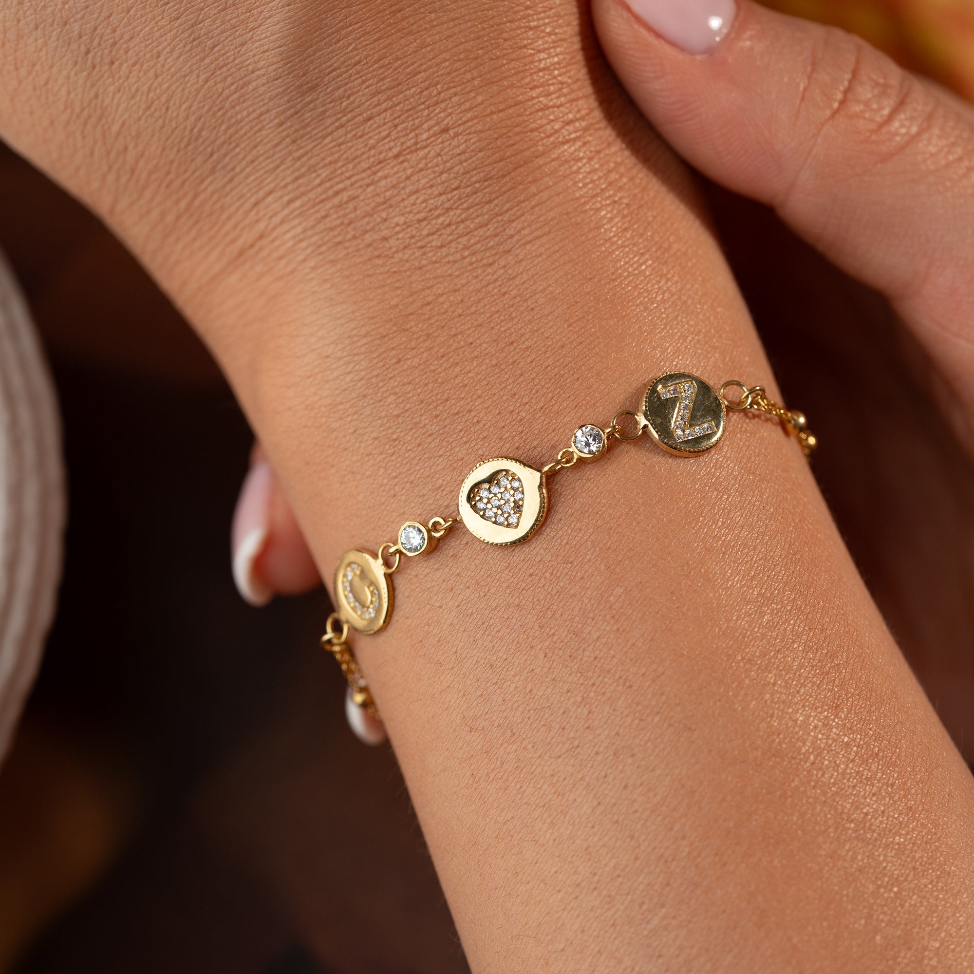 LETTER HEART LETTER ARMKETTE | 925 SILBER