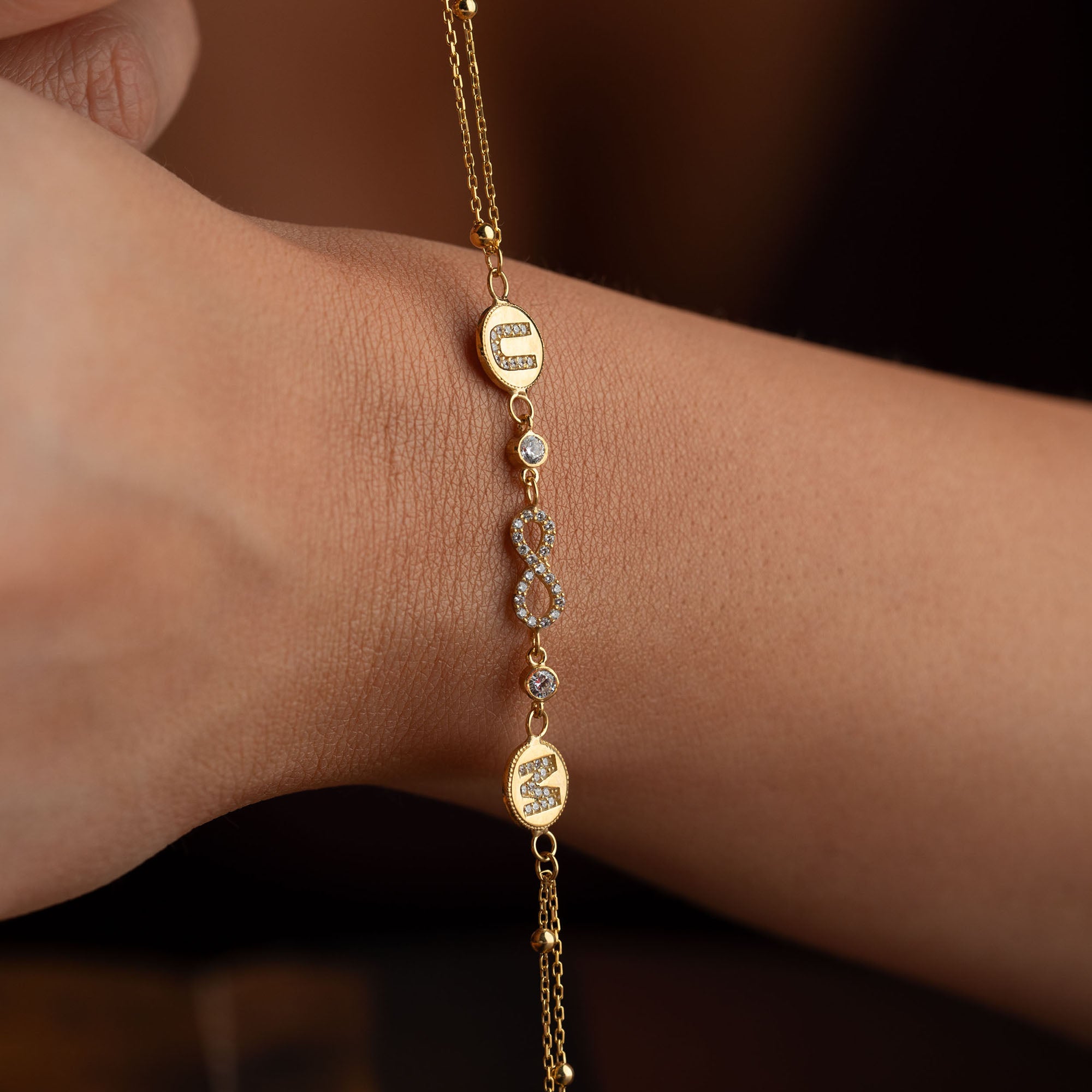 LETTER INFINITY LETTER ARMKETTE | 925 SILBER