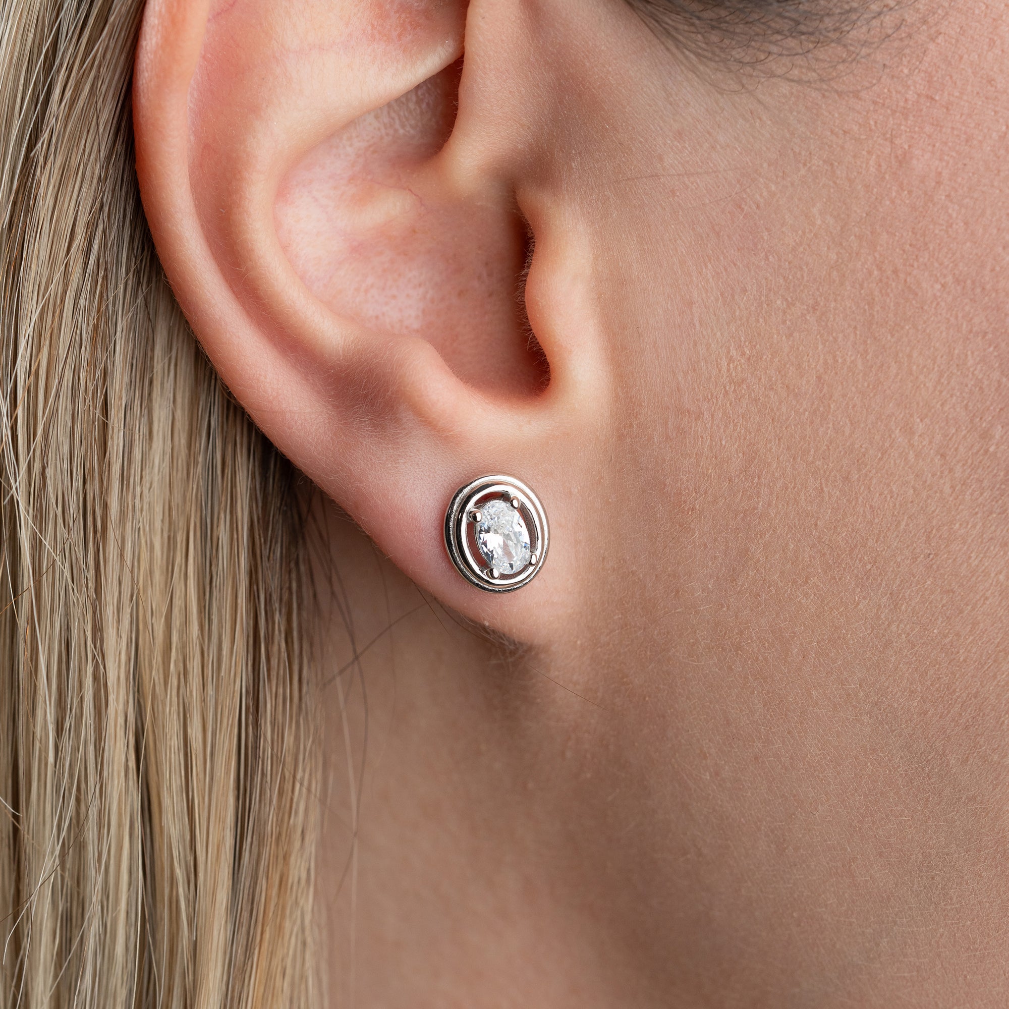 MINIMALISTISCH OVAL AUS SILBER OHRRINGE | 925 SILBER