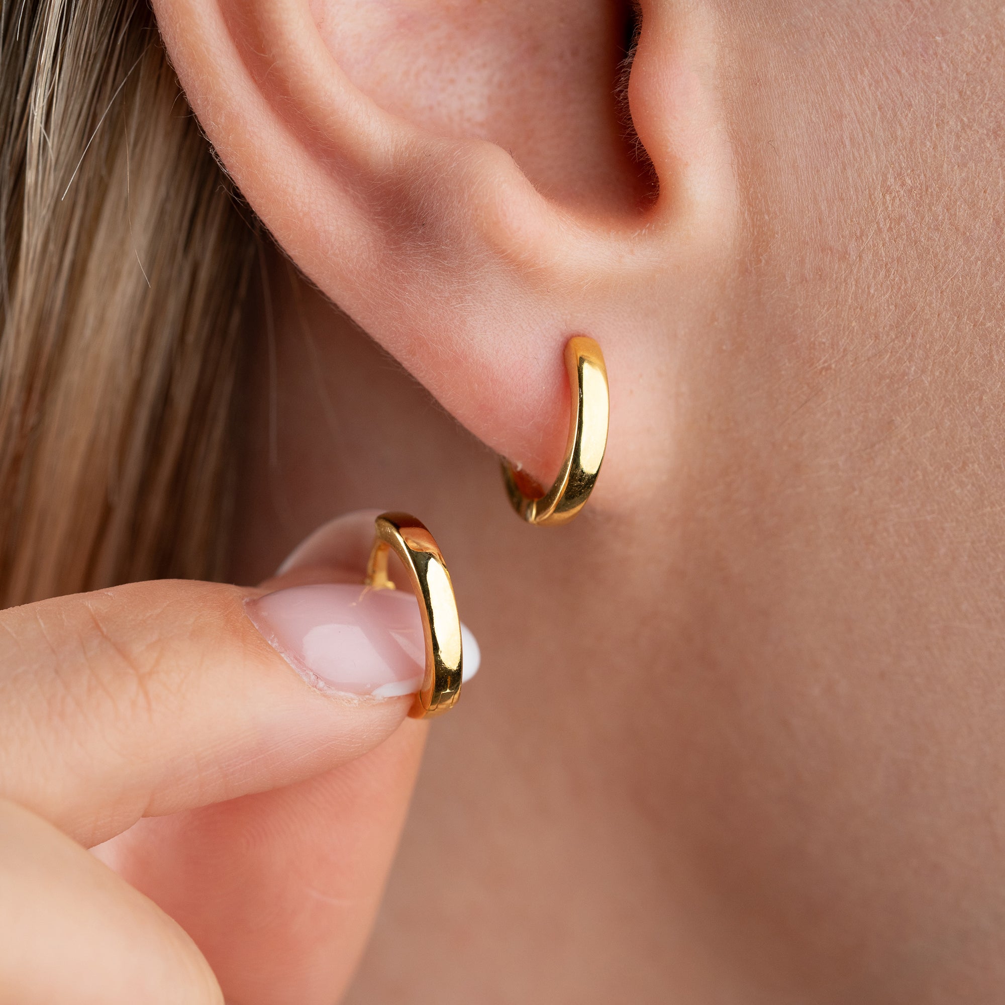 MINIMALISTISCHER BASIC-RING OHRRINGE | 925 SILBER