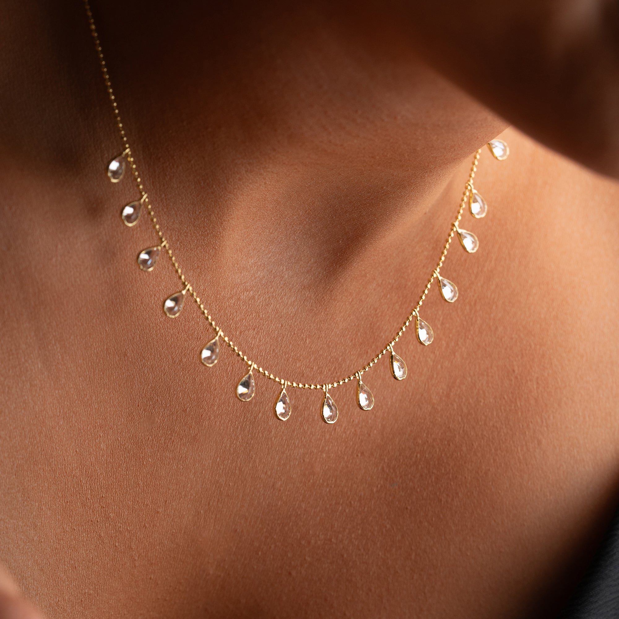 WASSERTROPFEN HALSKETTE | 925 SILBER
