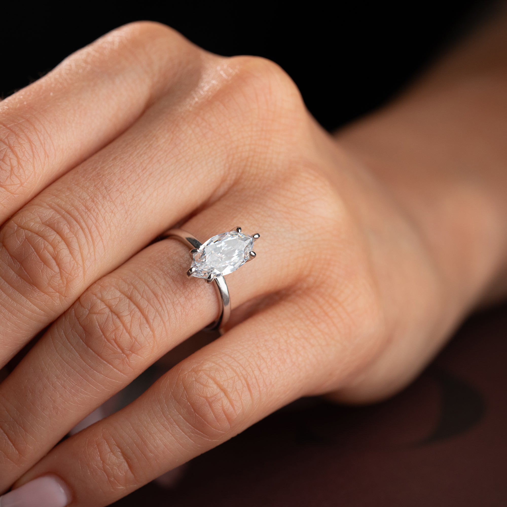 MARQUISE-STEIN RING | 925 SILBER