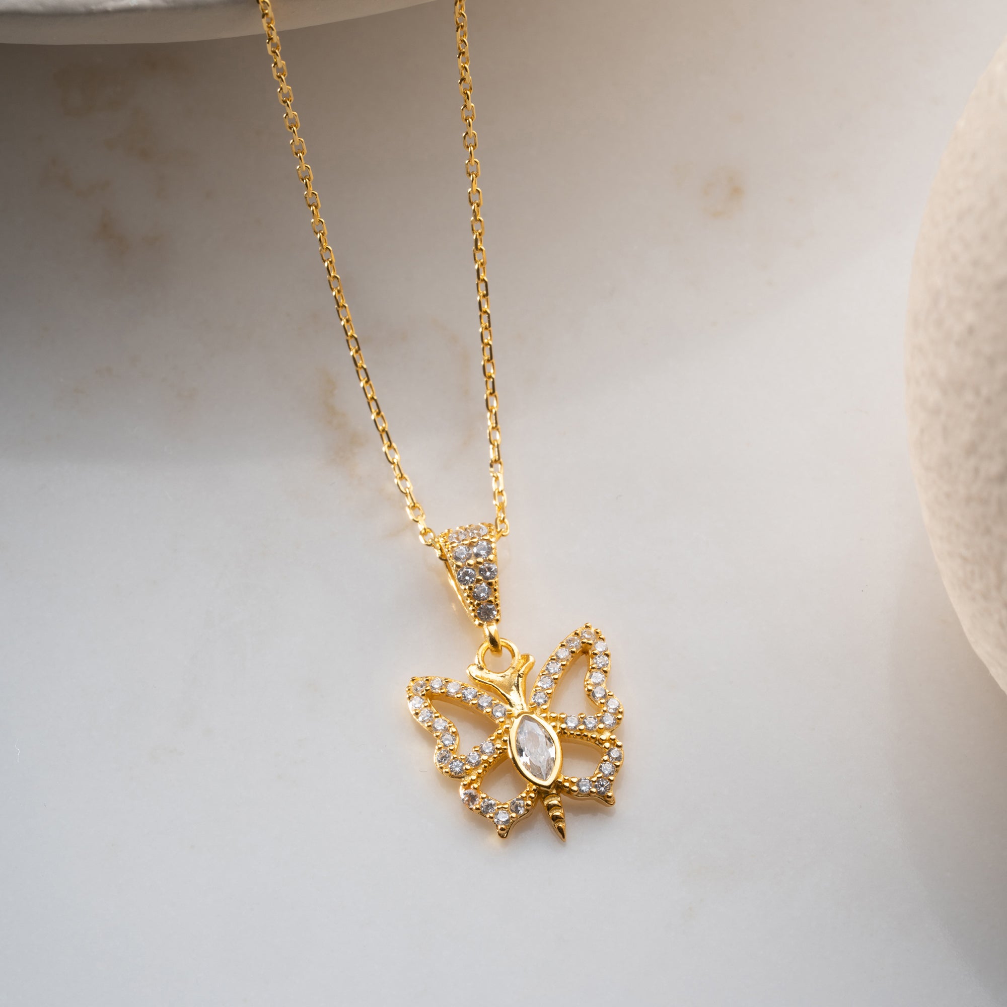 BIG BUTTERFLY HALSKETTE| 925 SILBER