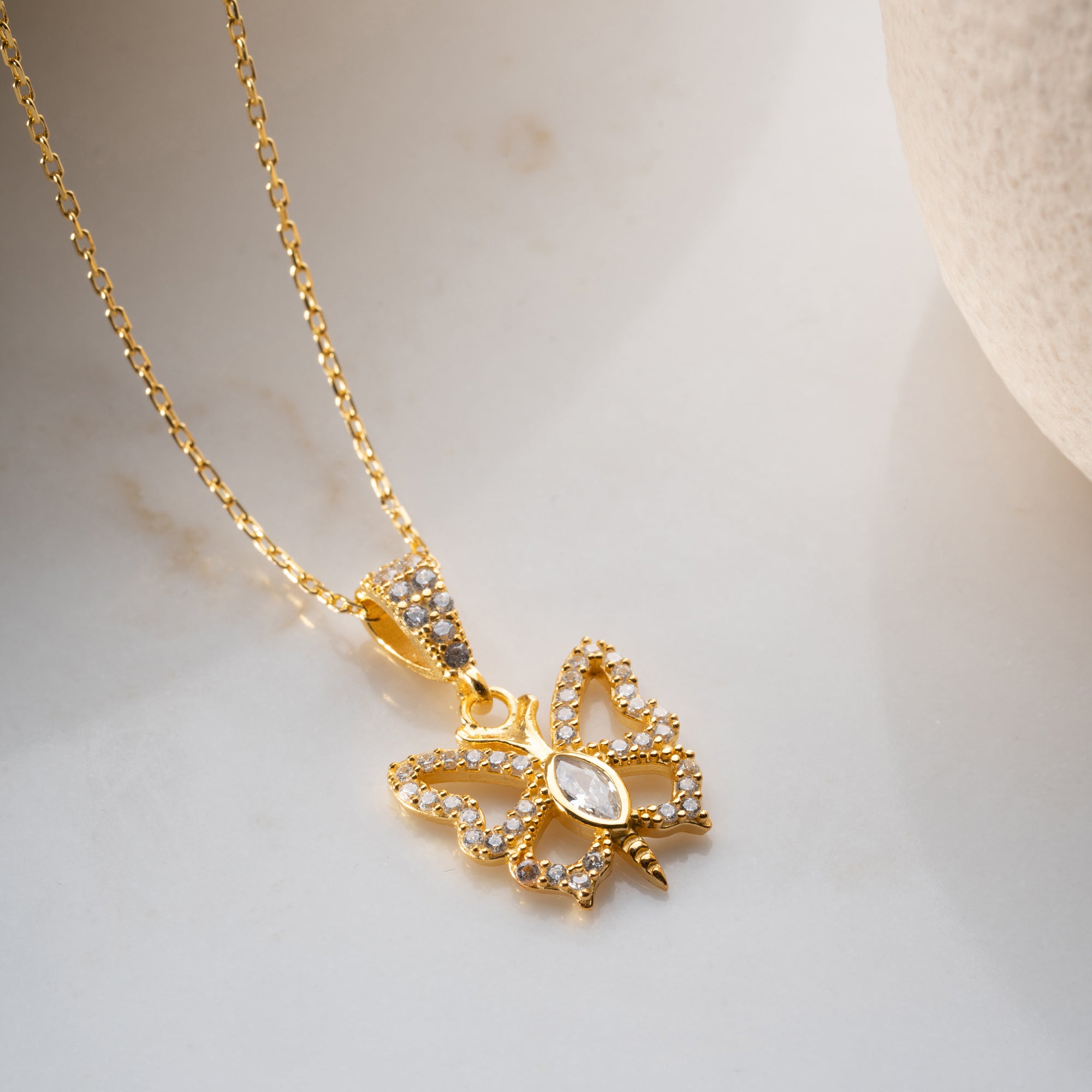 BIG BUTTERFLY HALSKETTE| 925 SILBER