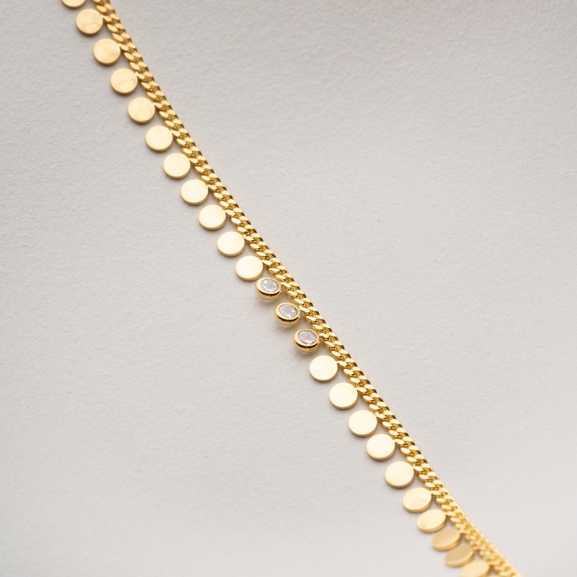MEHRREIHIGES PAILLETTEN FUSSKETTE | 925 SILBER