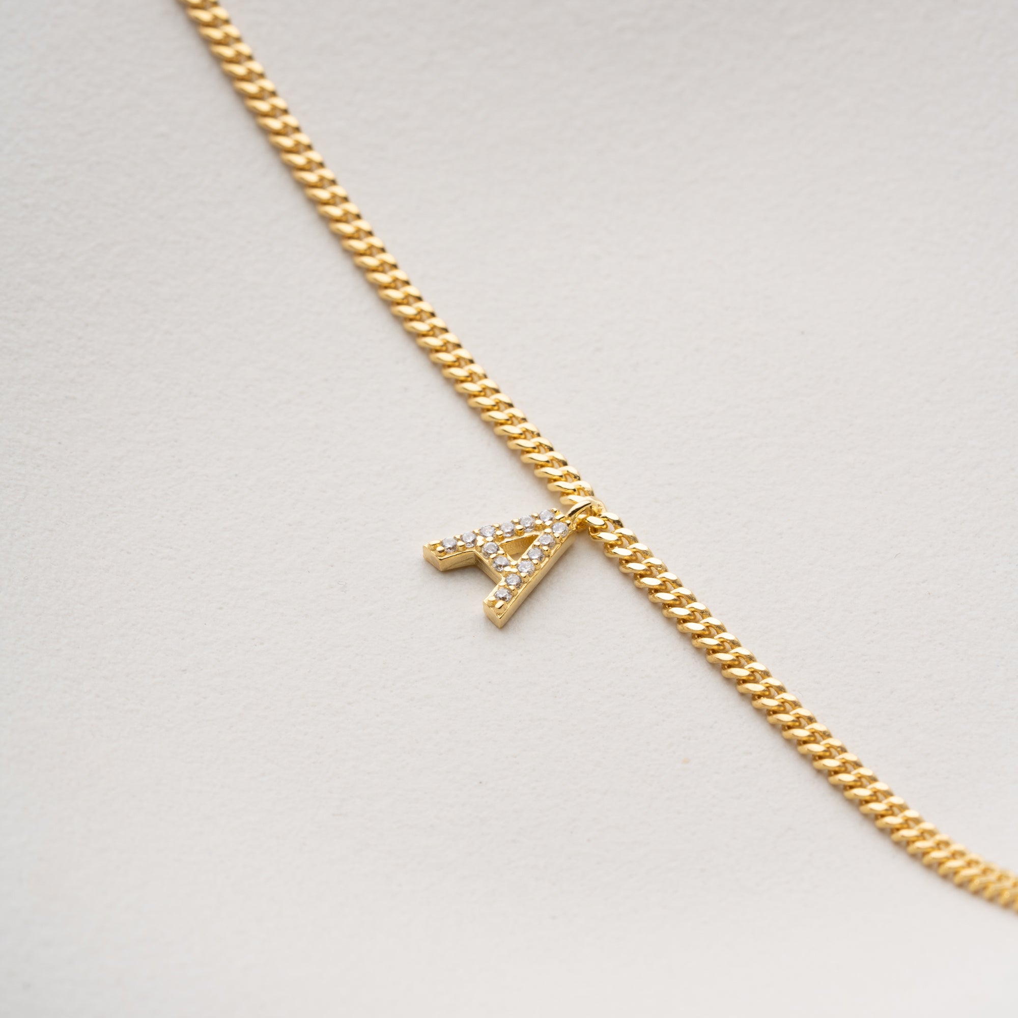MIT BUCHSTABEN FUSSKETTE | 925 SILBER