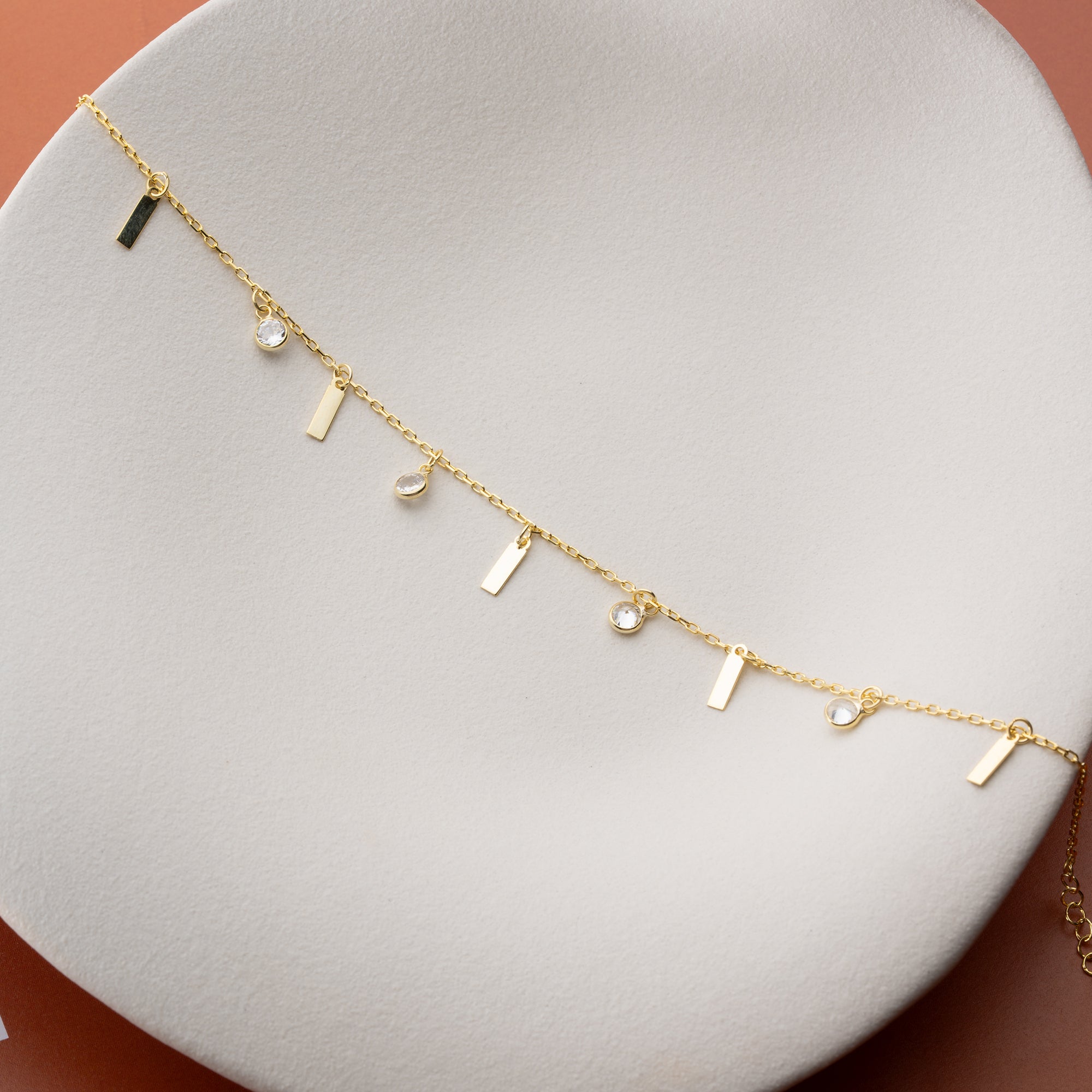 GLÄNZENDE CHARM FUSSKETTE | 925 SILBER