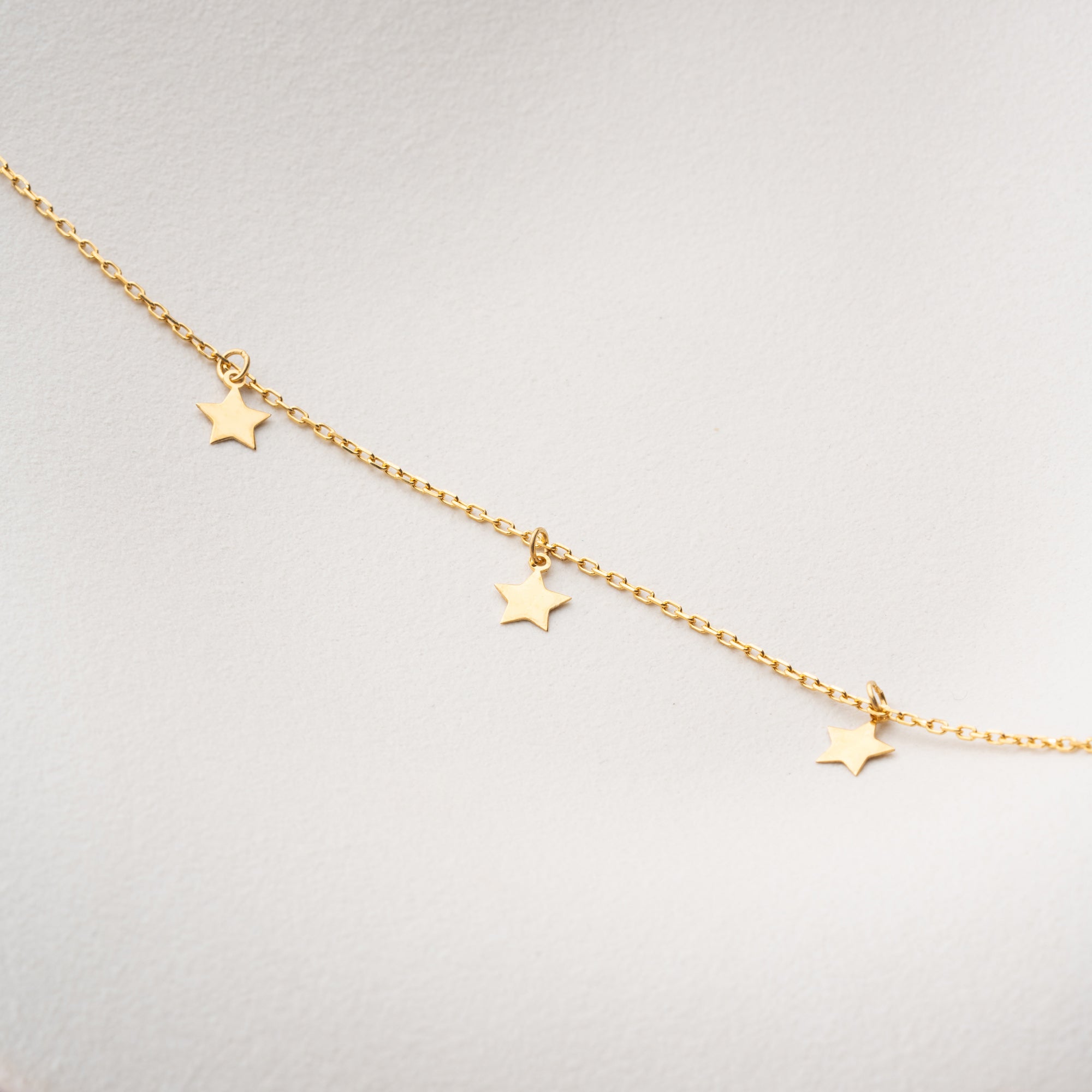 HÄNGENDER STERN FUSSKETTE | 925 SILBER