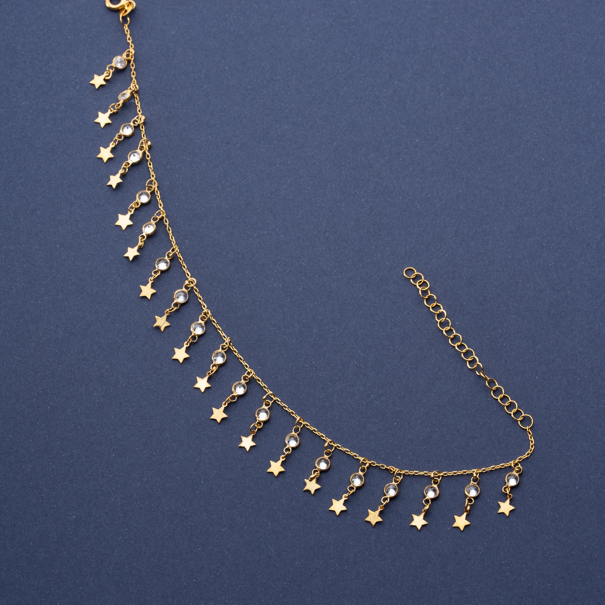 STERNGLANZ FUSSKETTE | 925 SILBER