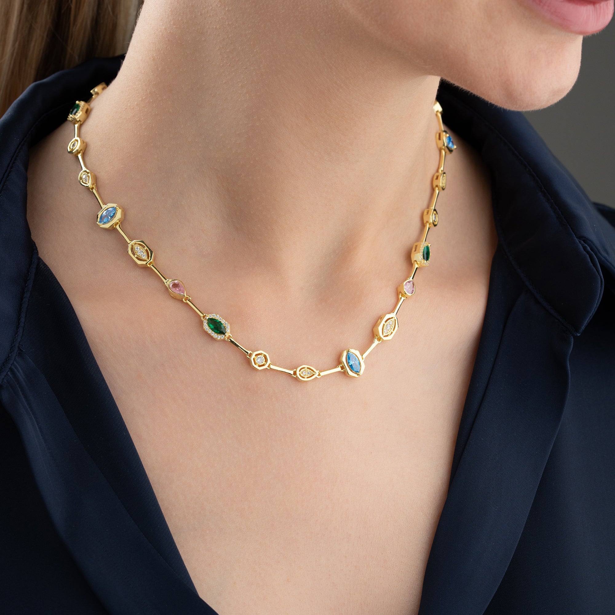COLORFULL BIJOU HALSKETTE | 925 SILBER