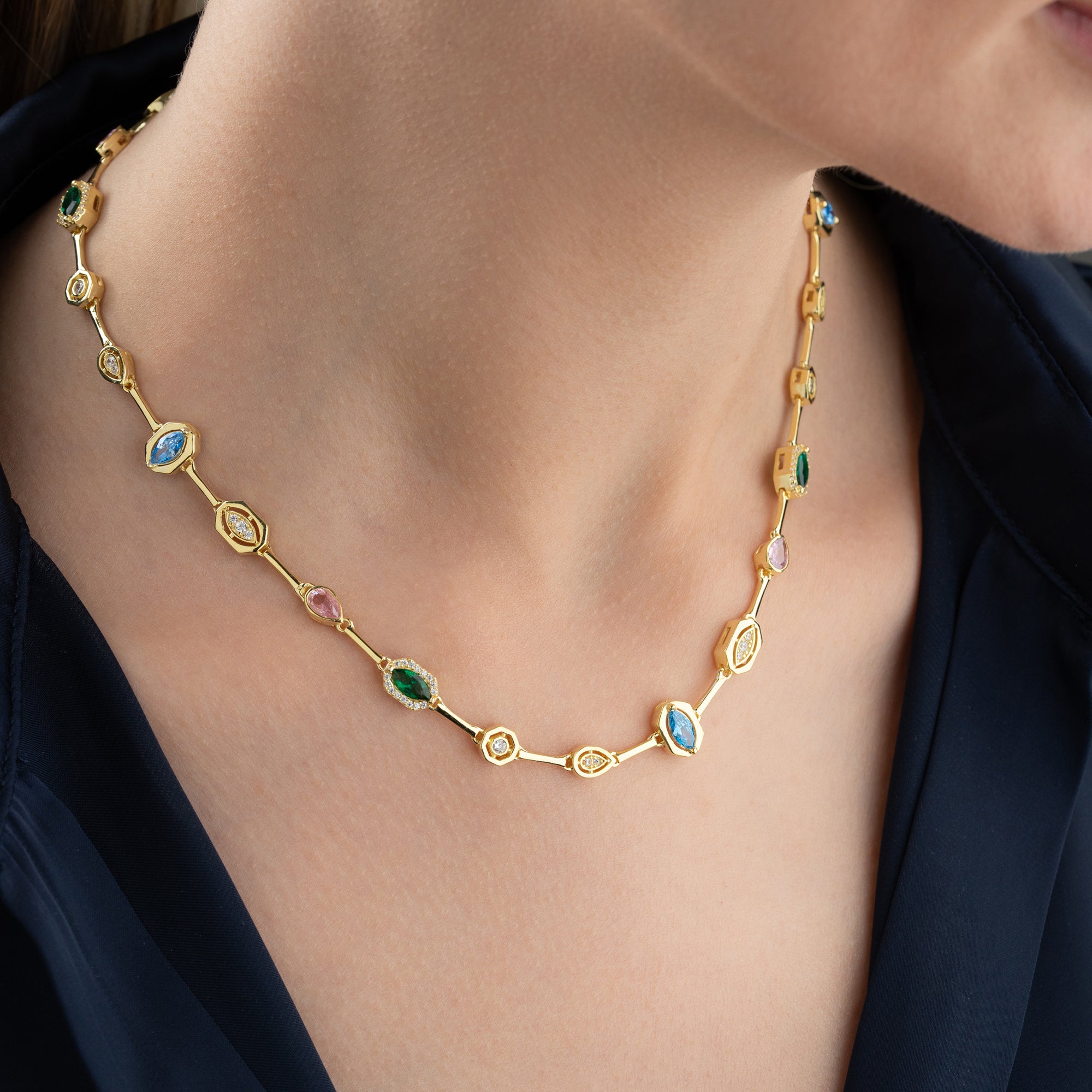 COLORFULL BIJOU HALSKETTE | 925 SILBER