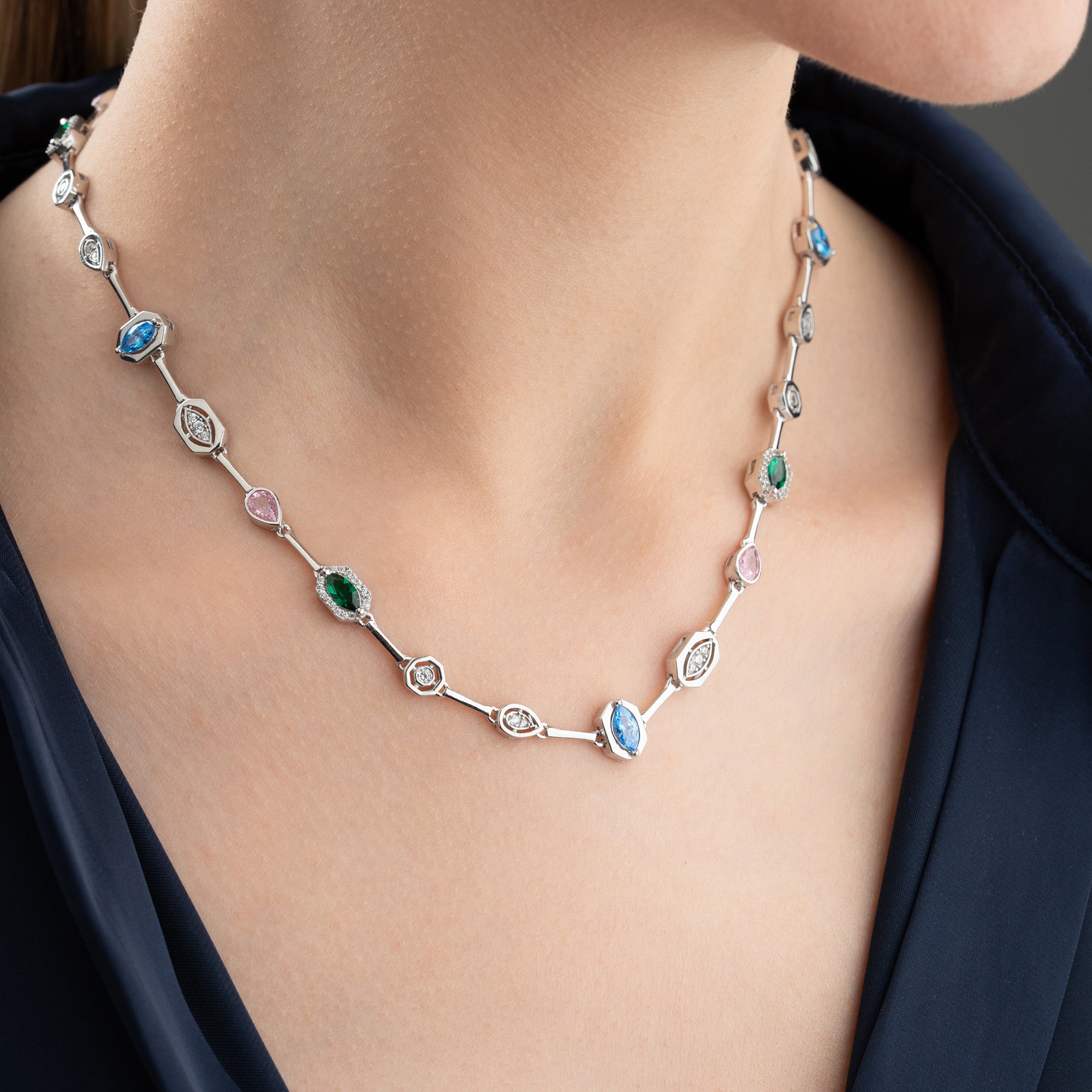 COLORFULL BIJOU HALSKETTE | 925 SILBER