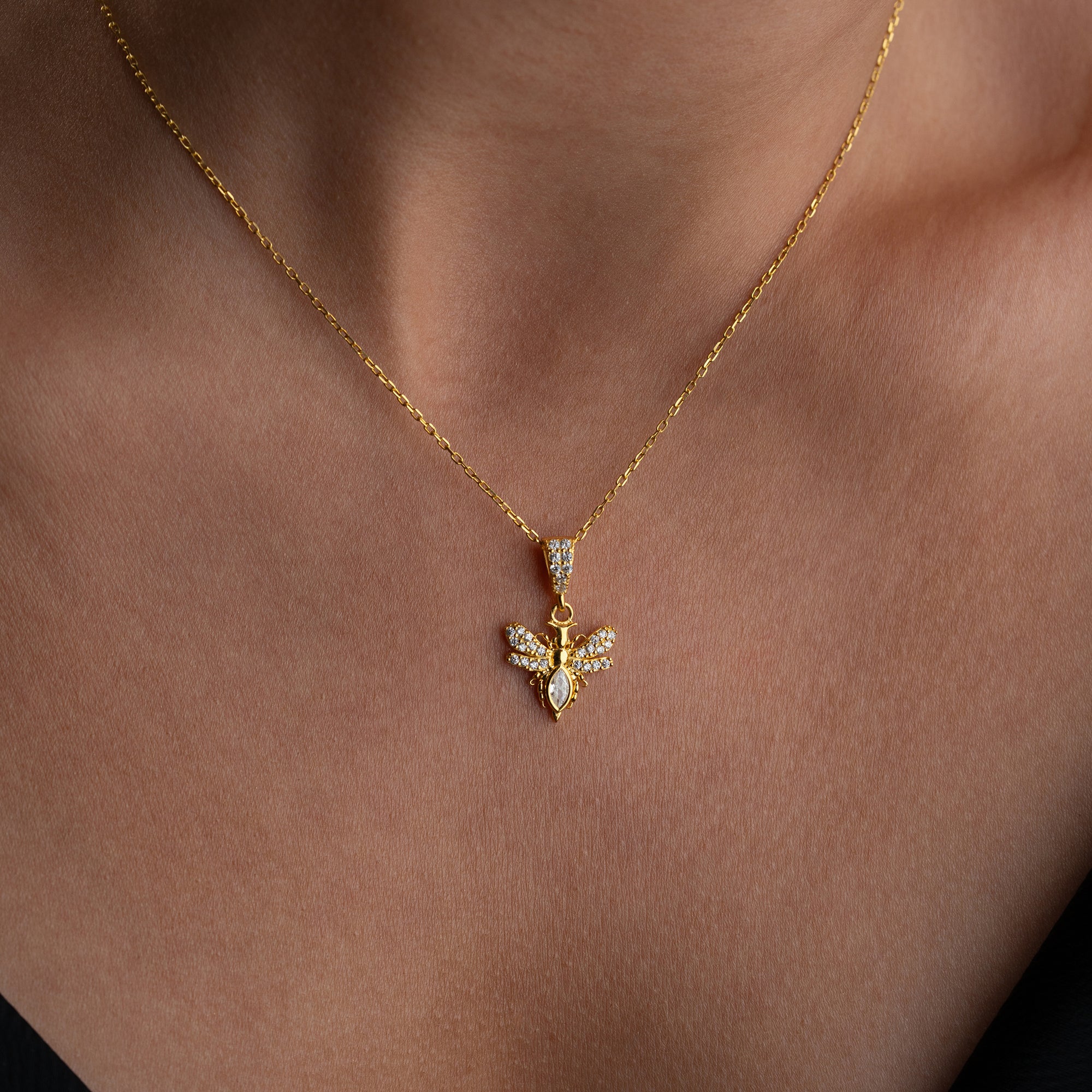 BIG BEE NECKLACE | 925 SILVER