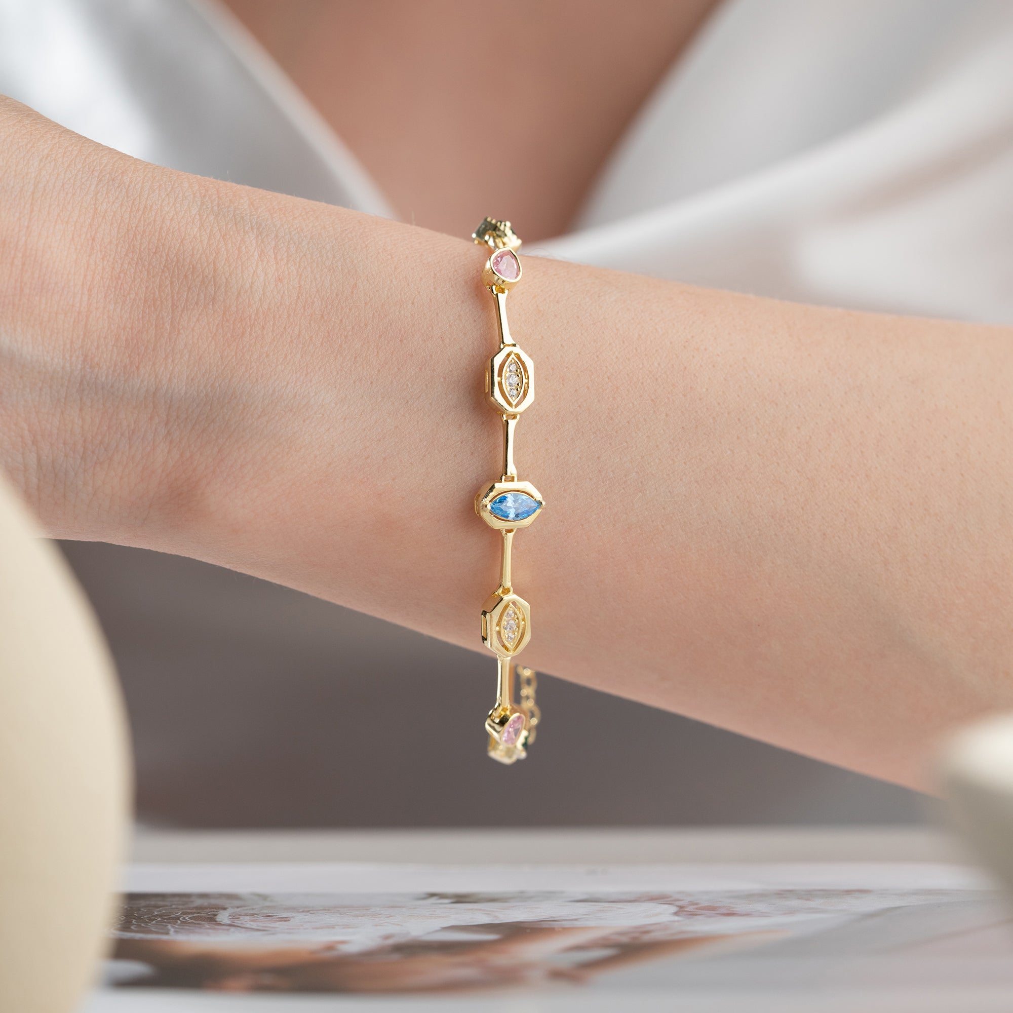 DESIGN BUNTES ARMBAND | 925 SILBER