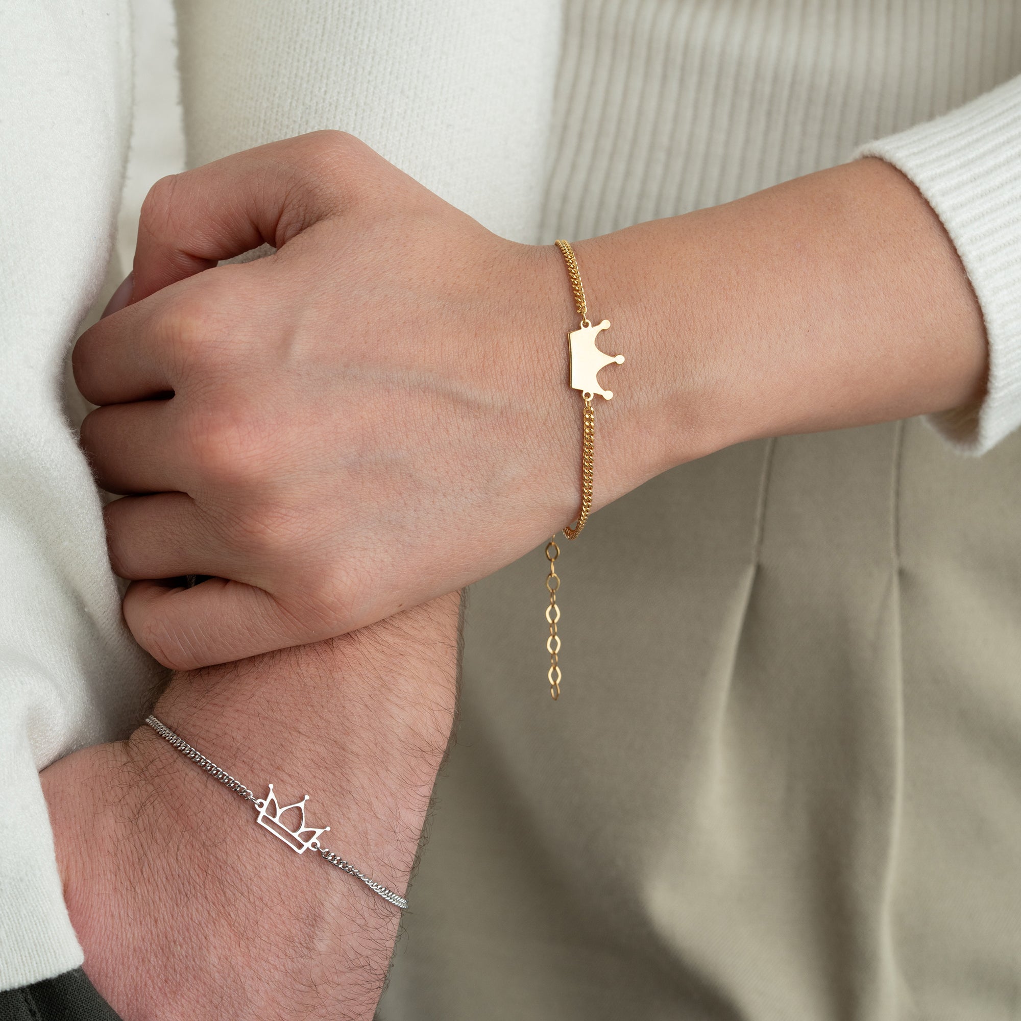 KÖNIG & KÖNIGIN PARTNERARMBAND | 925 SILBER