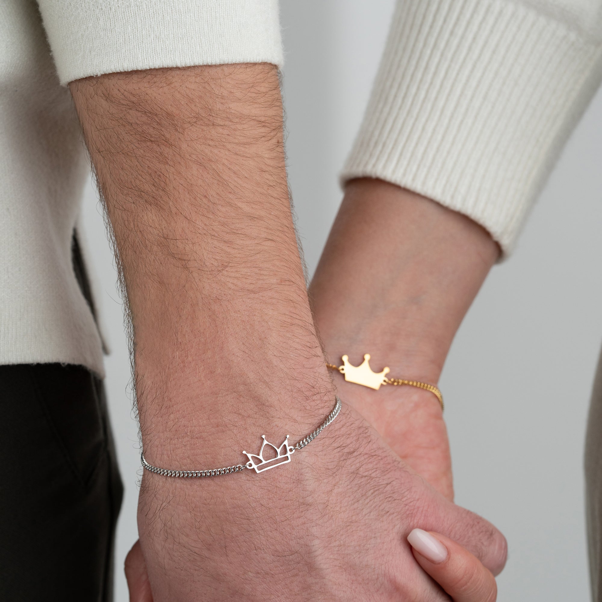 KÖNIG & KÖNIGIN PARTNERARMBAND | 925 SILBER