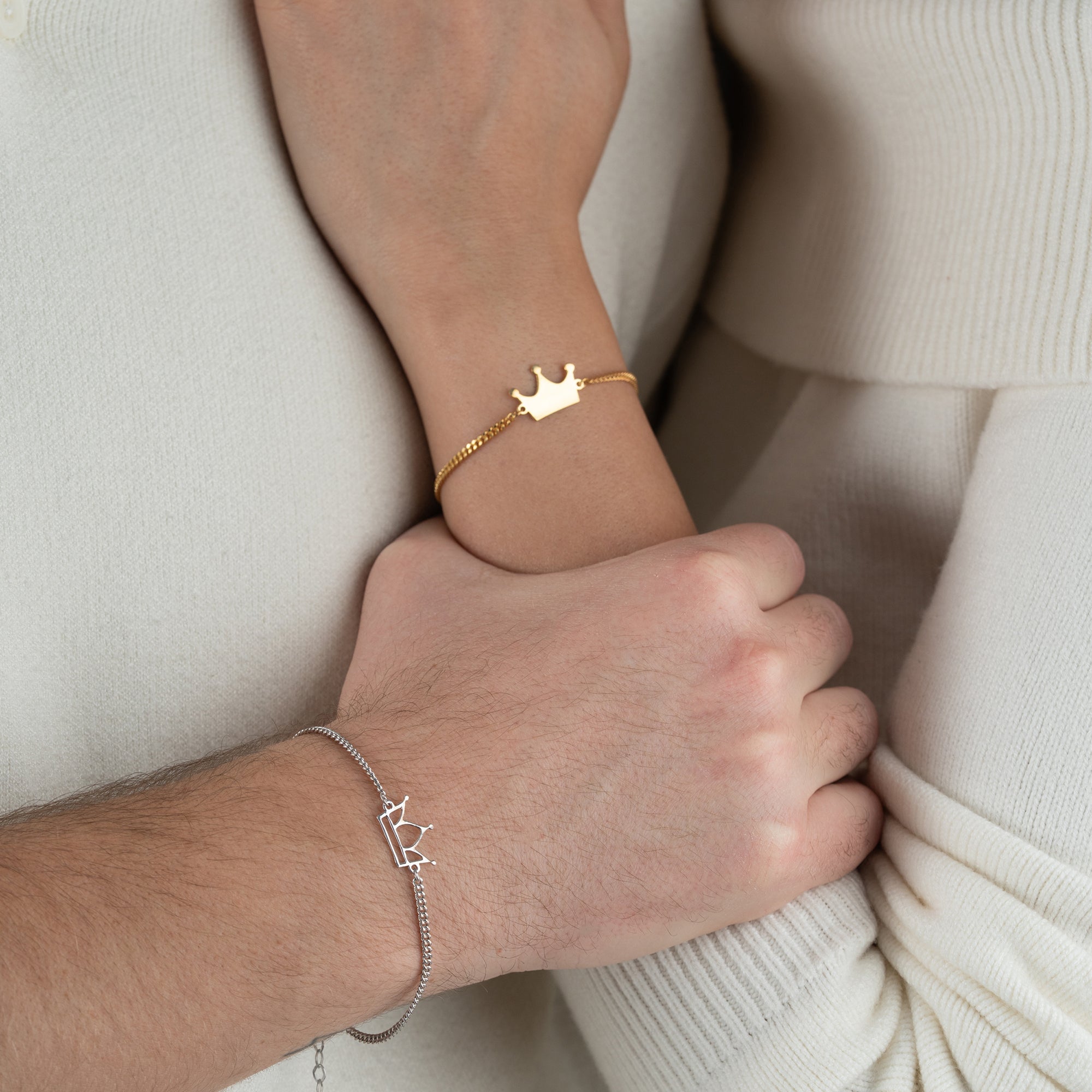 KÖNIG & KÖNIGIN PARTNERARMBAND | 925 SILBER