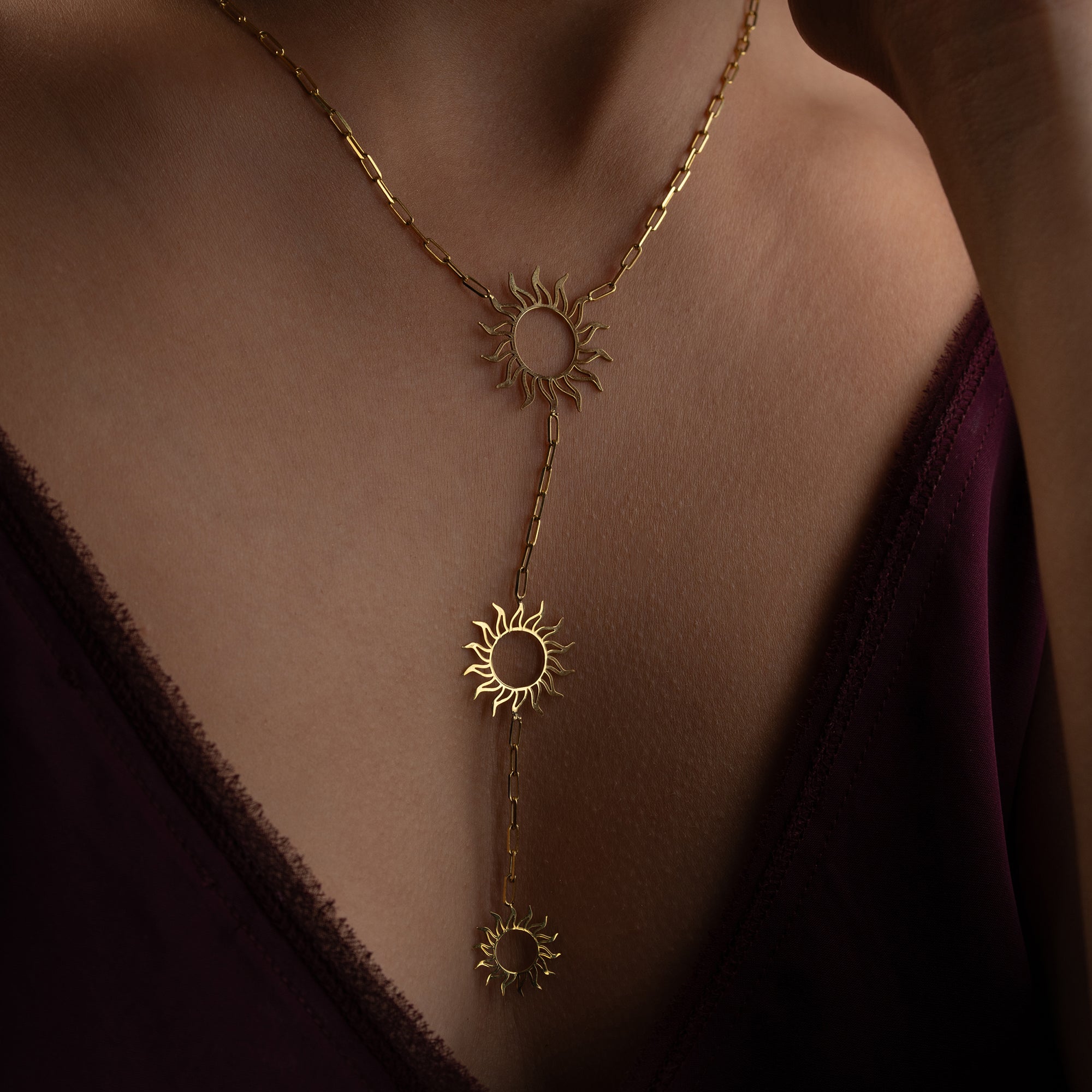 TRIO SUN HALSKETTE| 925 SILBER