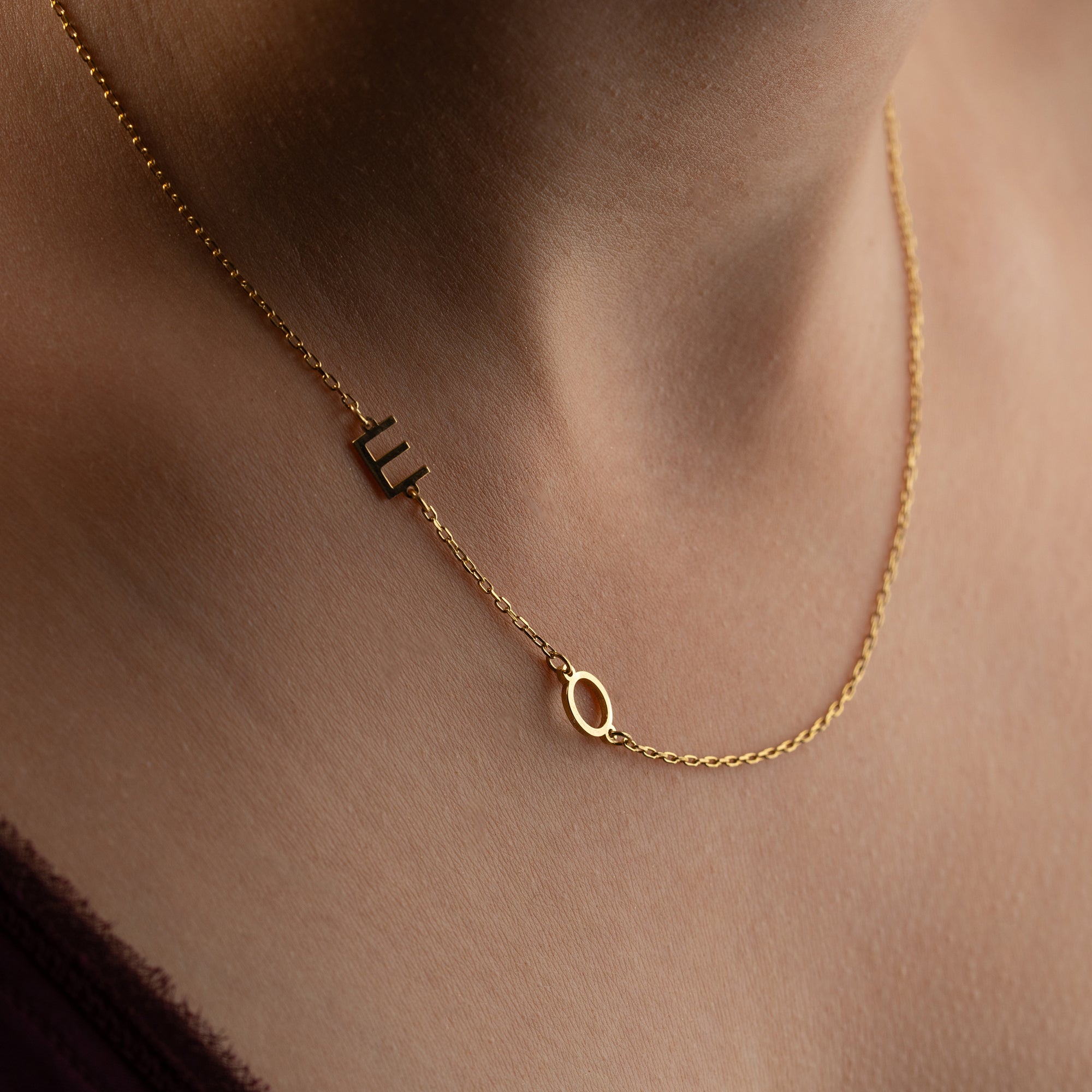 DUO BASIC LETTER HALSKETTE | 925 SILBER