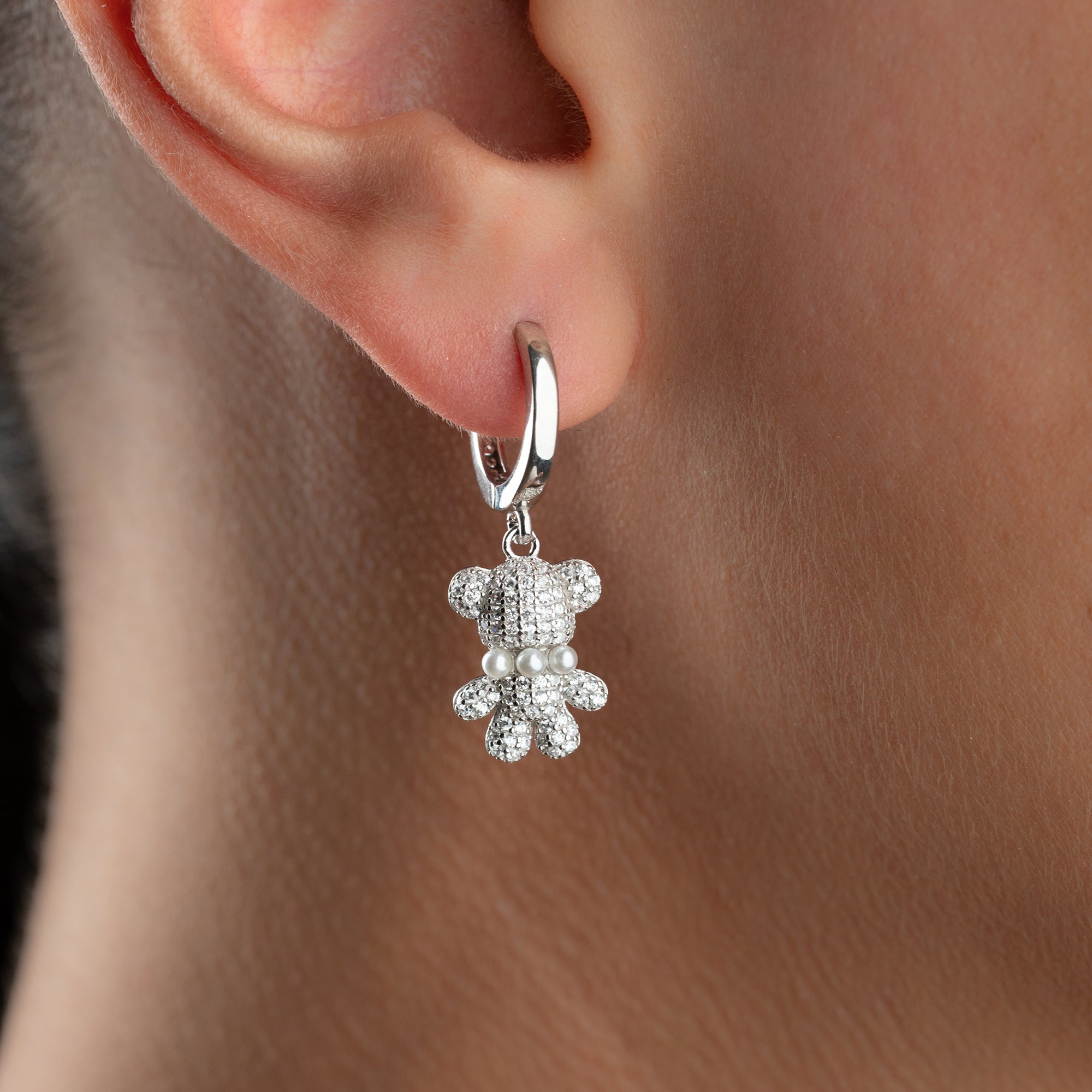 MINI TEDDY OHRRINGE | 925 SILBER