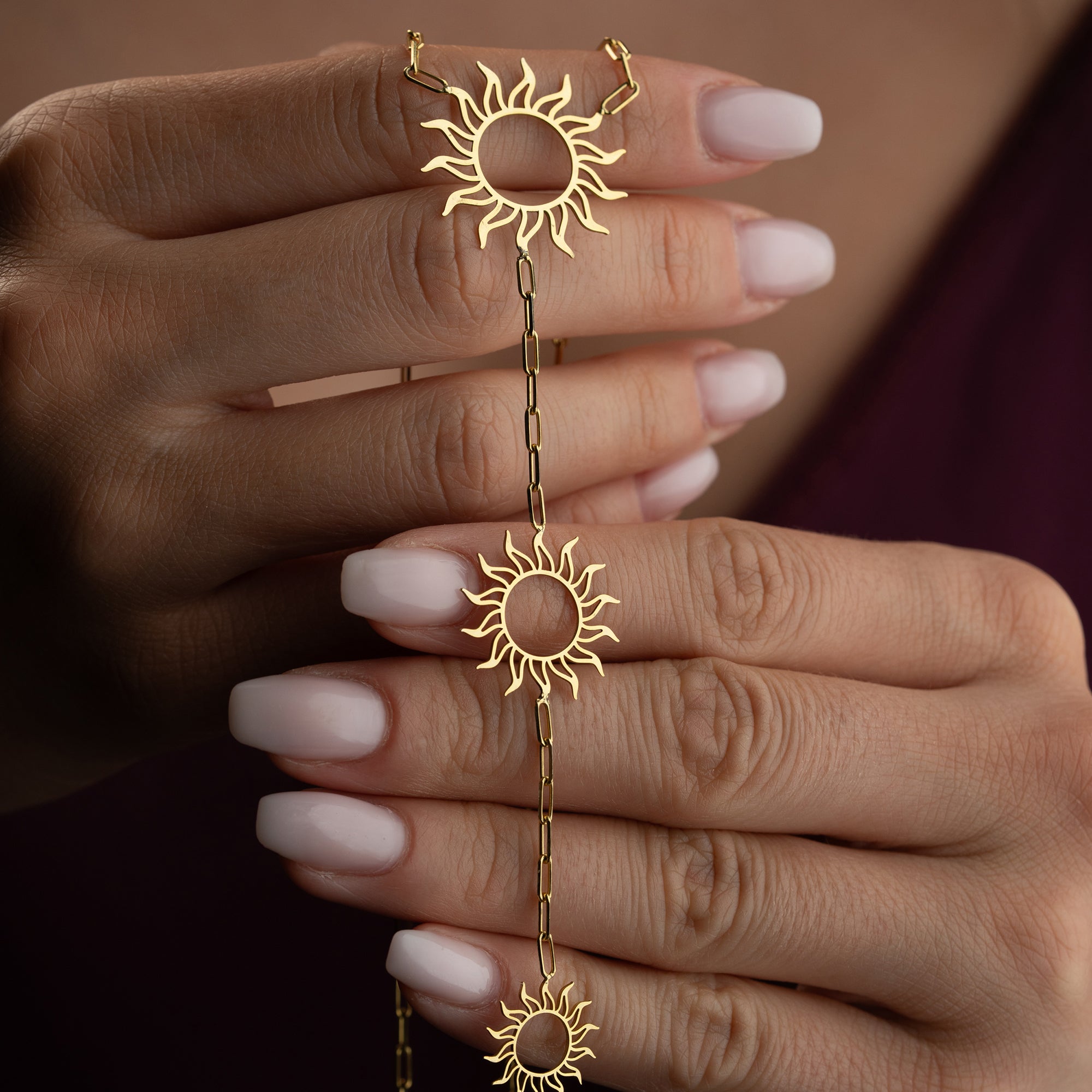 TRIO SUN HALSKETTE| 925 SILBER