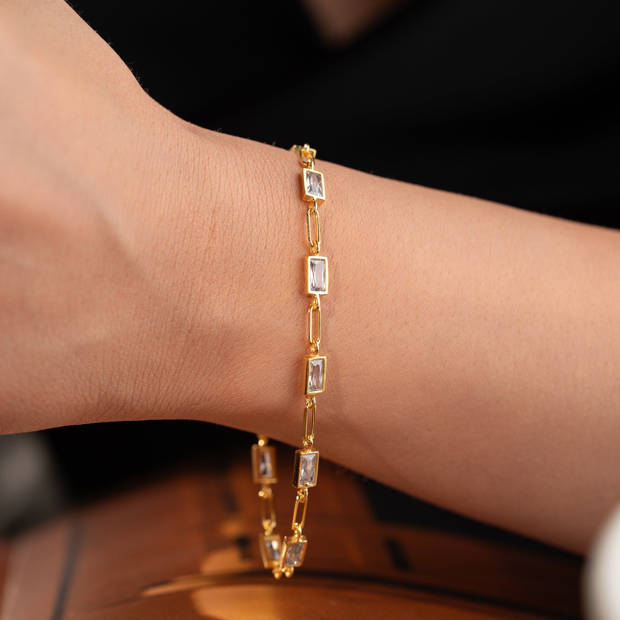 MIT MEHREREN BAGUETTE-STEINEN
ARMKETTE | 925 SILBER
