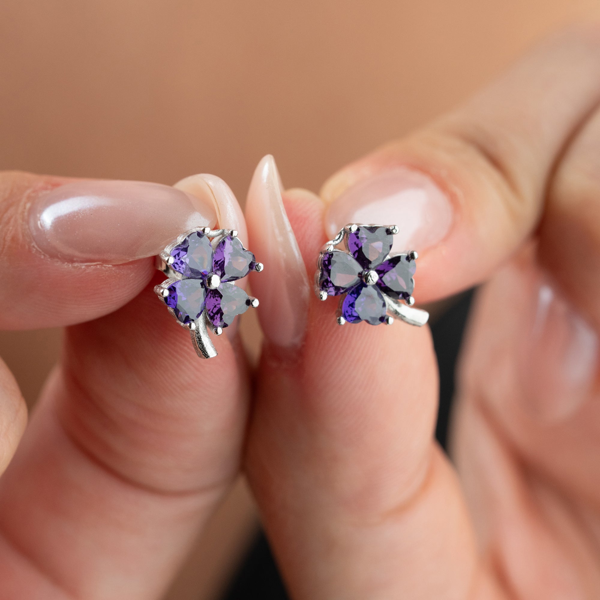 KLEE LILA OHRRINGE | 925 SILBER