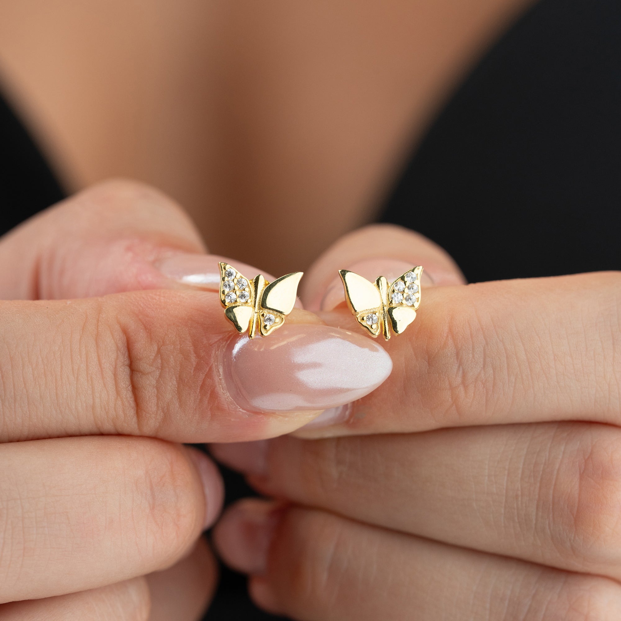 BUTTERFLY STONE OHRRINGE | 925 SILBER