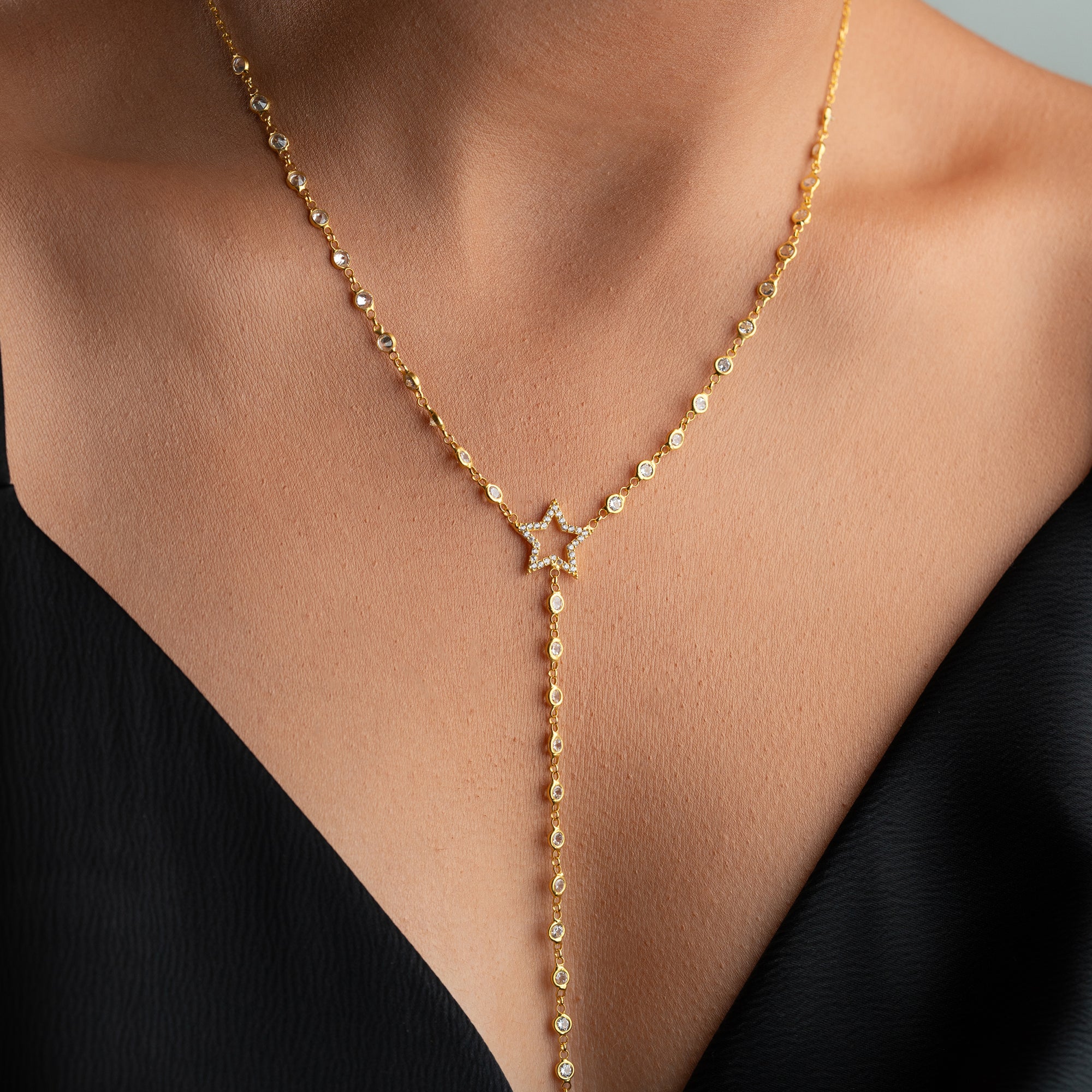 FILIGRANE Y-MIT STERN-UMRISS HALSKETTE | 925 SILBER