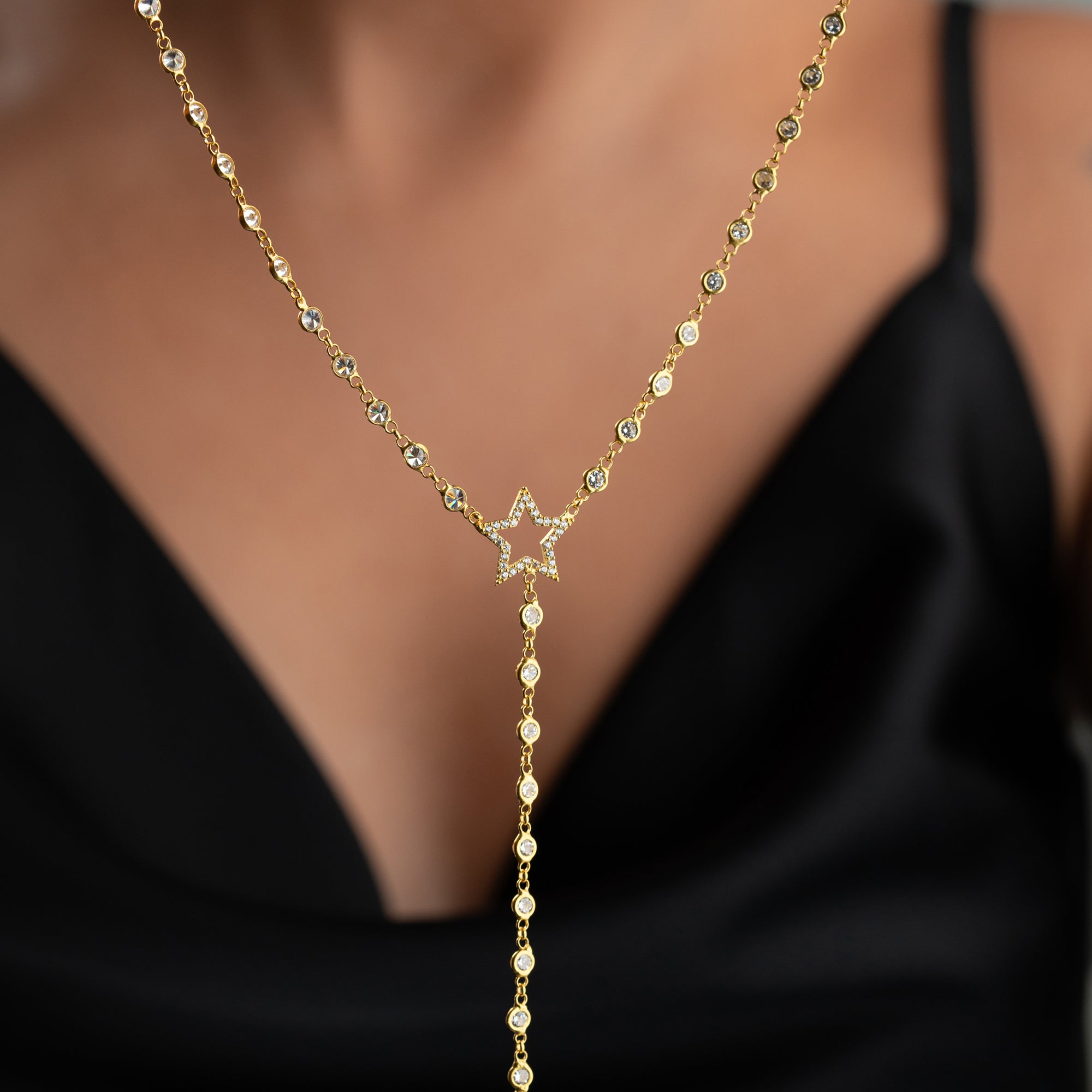 FILIGRANE Y-MIT STERN-UMRISS HALSKETTE | 925 SILBER
