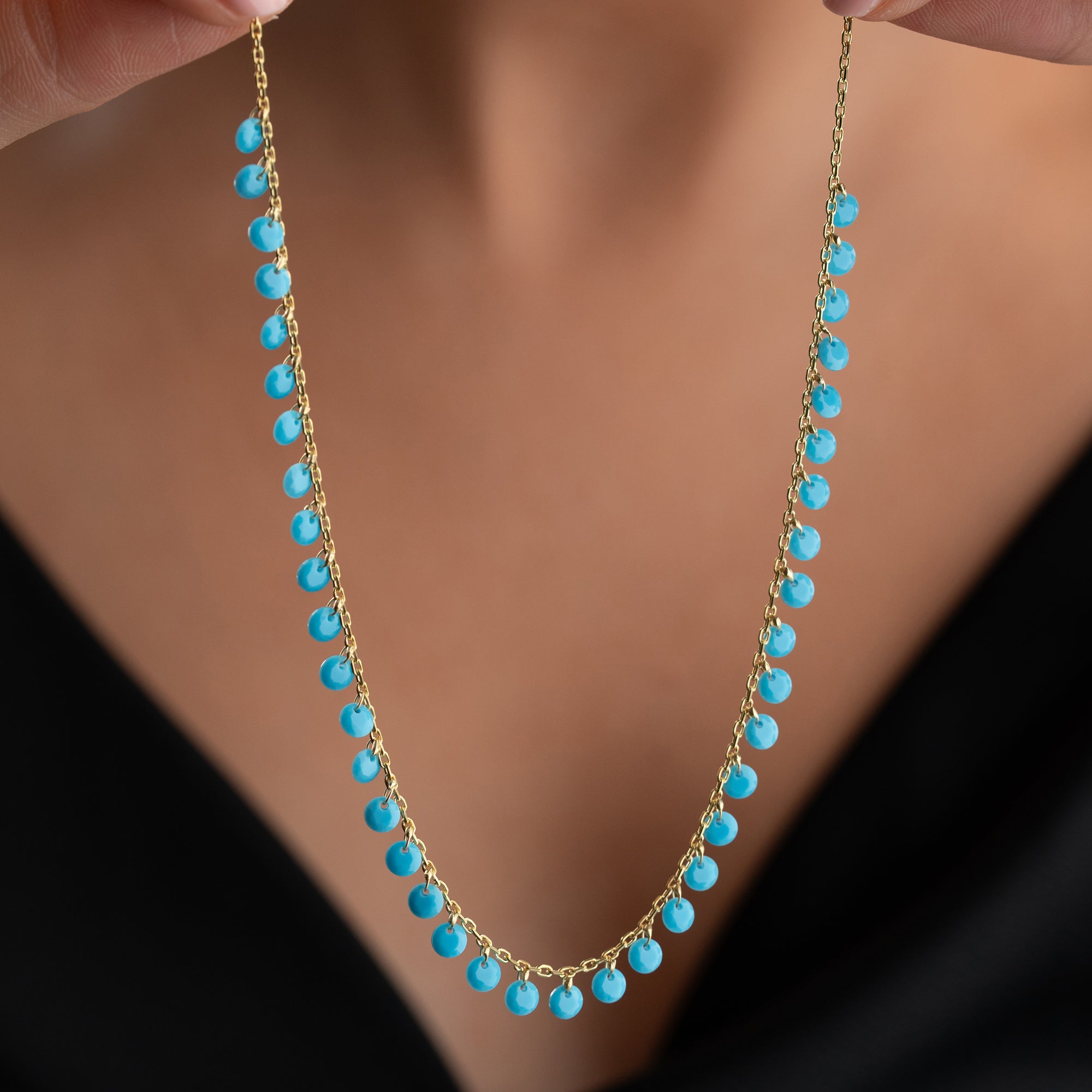TÜRKIS DROP HALSKETTE | 925 SILBER