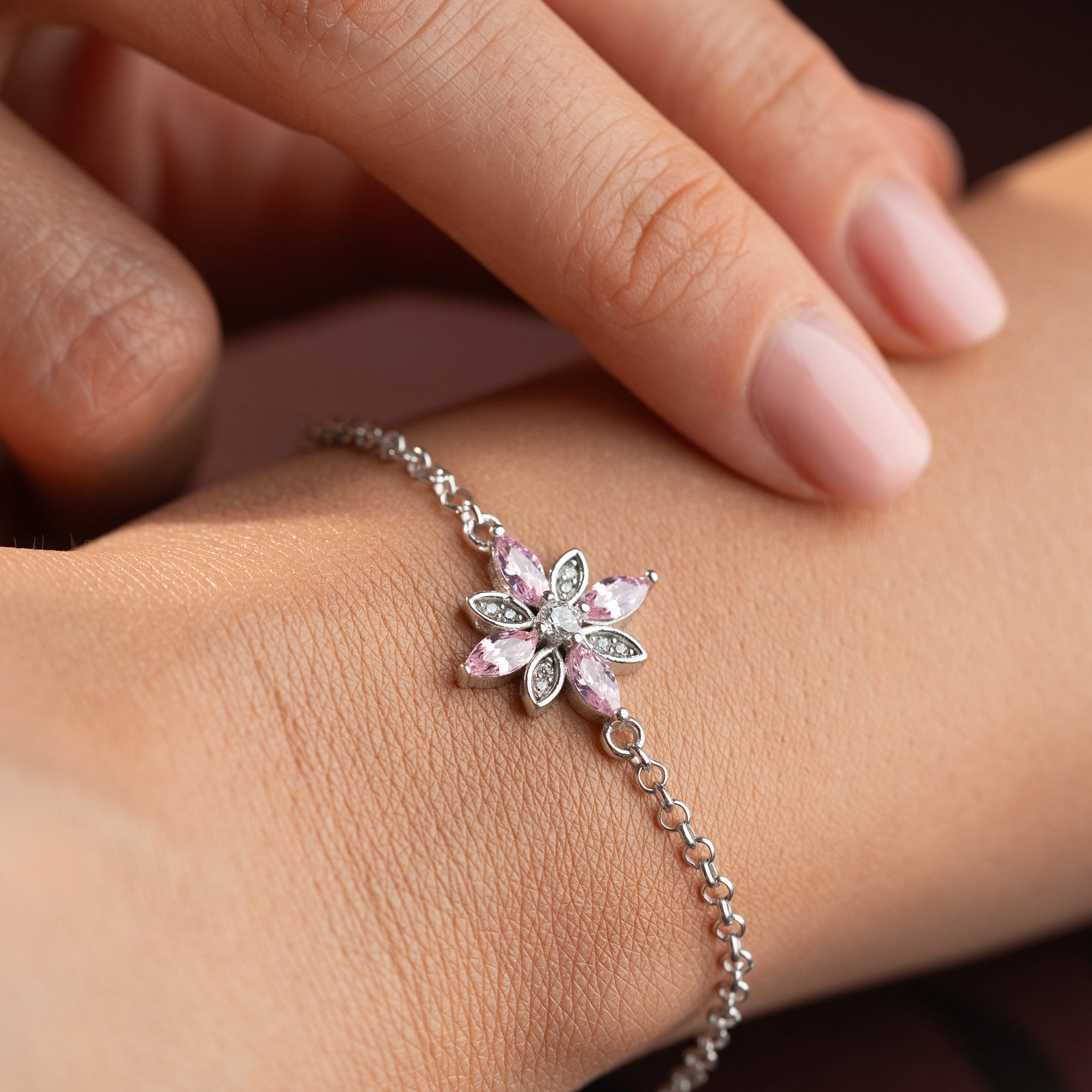 BLUME ARMKETTE | 925 SILBER