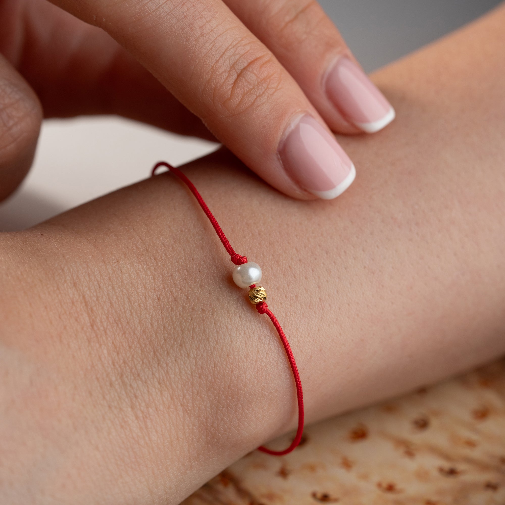 MINIMAL GLÜCKSPERLE ARMKETTE | 925 SILBER
