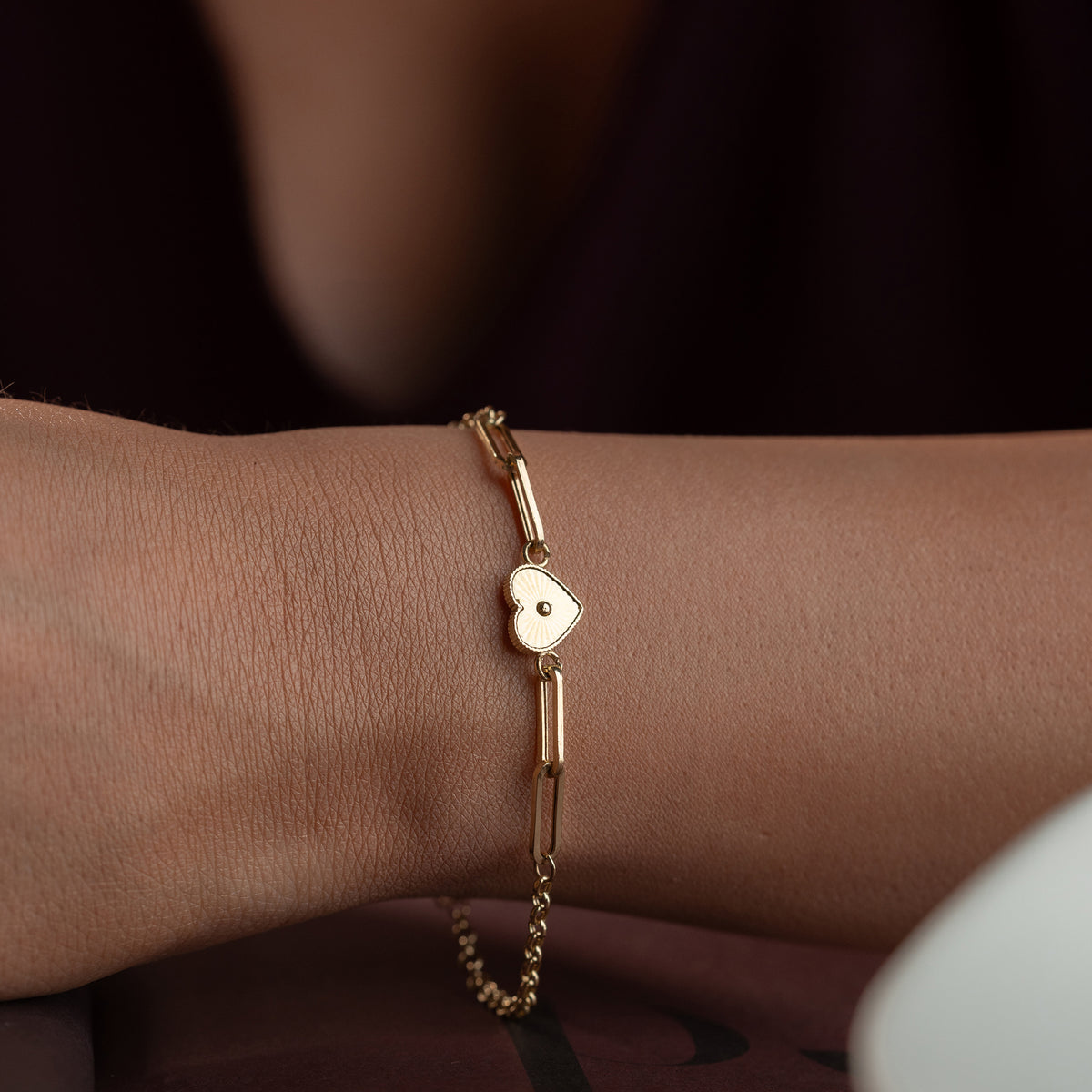 HERZ-DESIGN KETTENKLAMMER DOCH ARMBAND