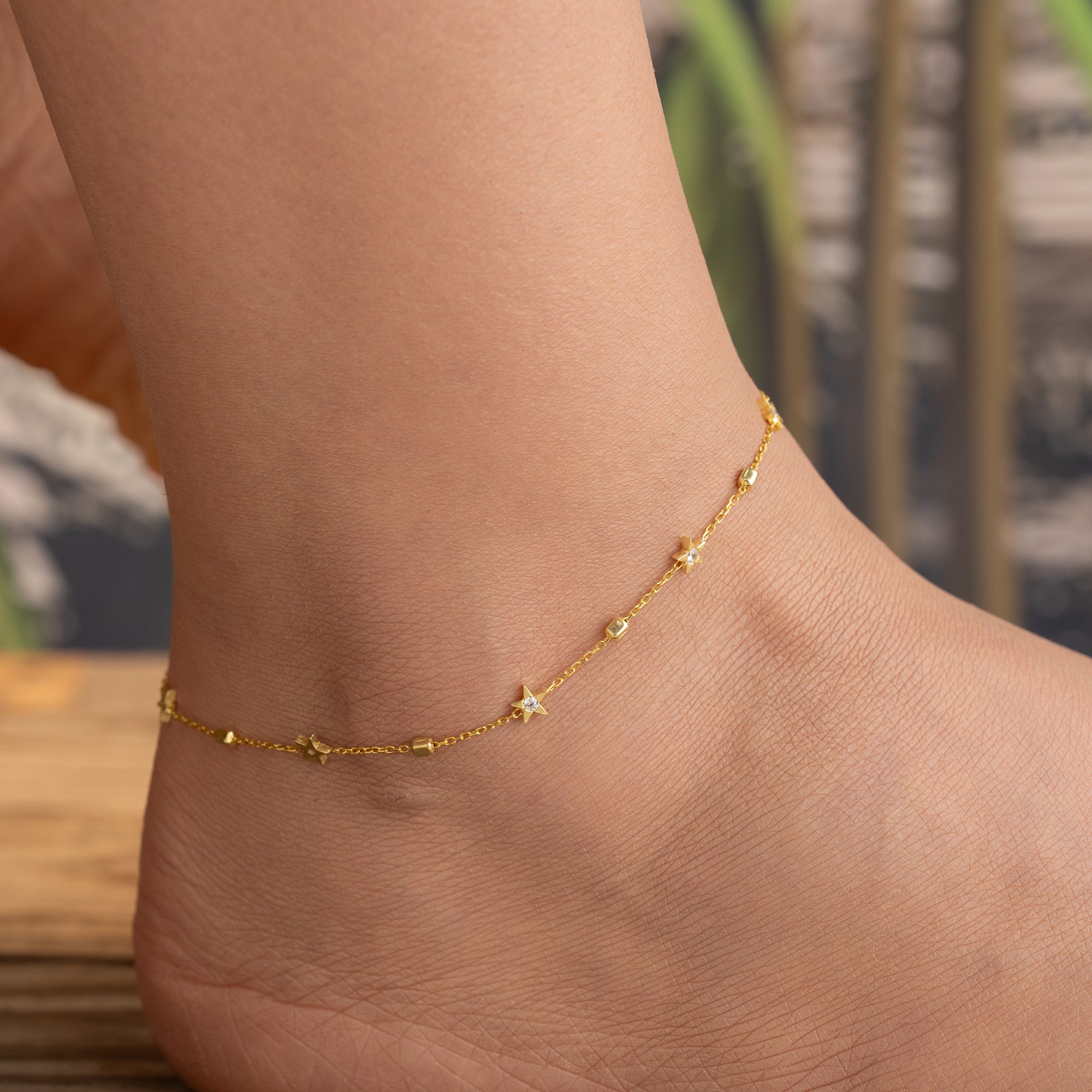 STERN FUSSKETTE | 925 SILBER
