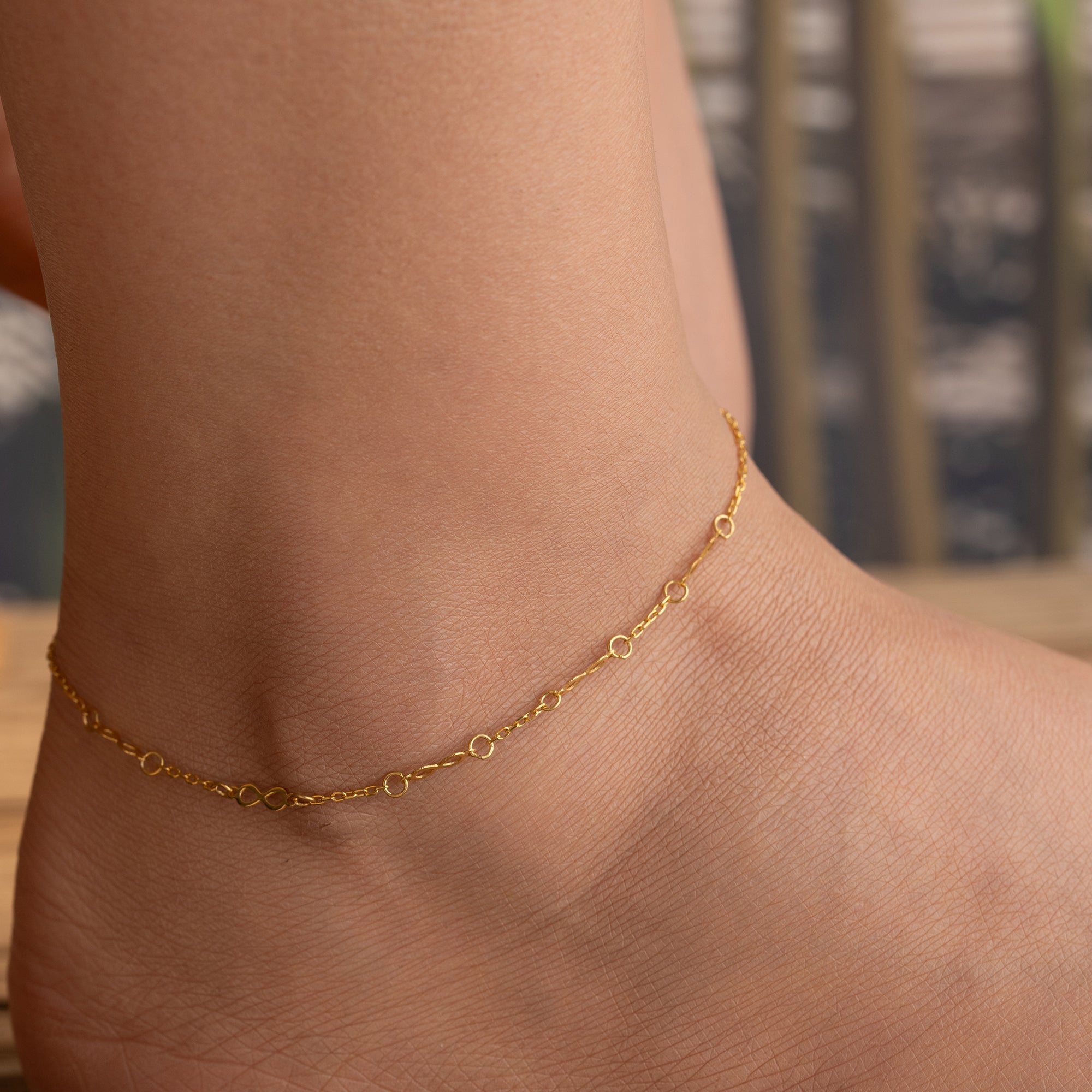 UNENDLICHKEIT FUSSKETTE | 925 SILBER